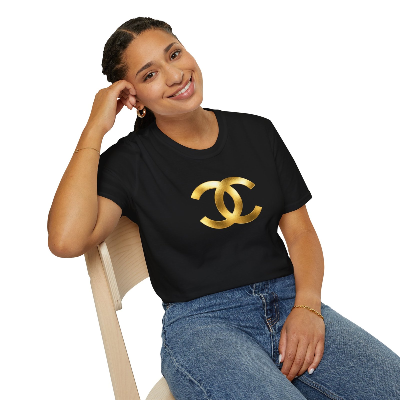 Gold The Double-C (Chanel Lock-Up) T-Shirt - Image 6