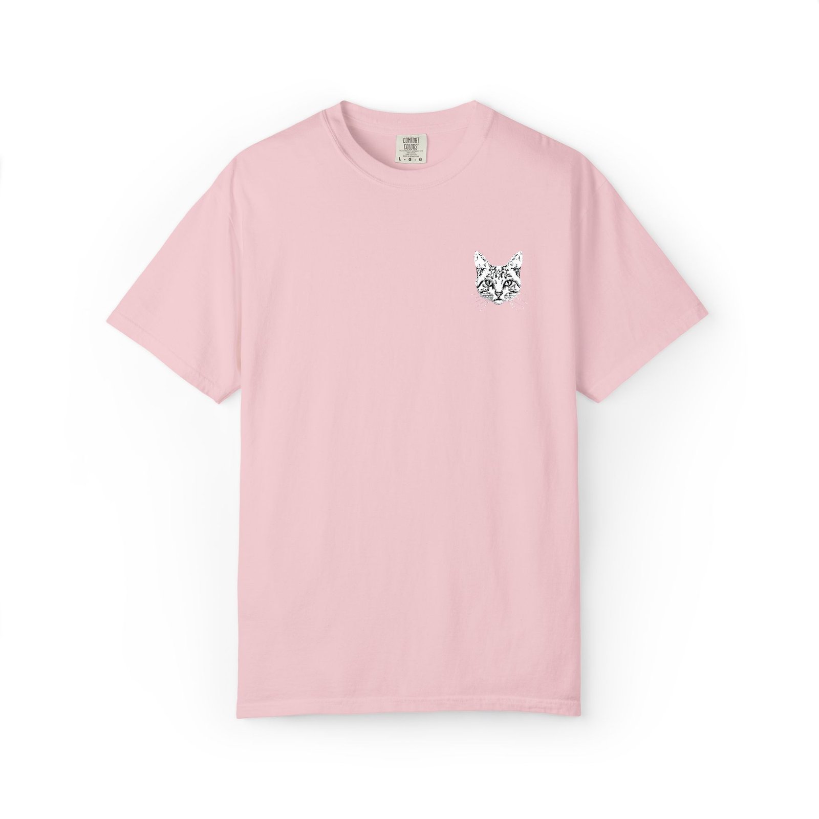Minimal Cat Pocket T-Shirt — Cute White Graphic Tee - Image 61