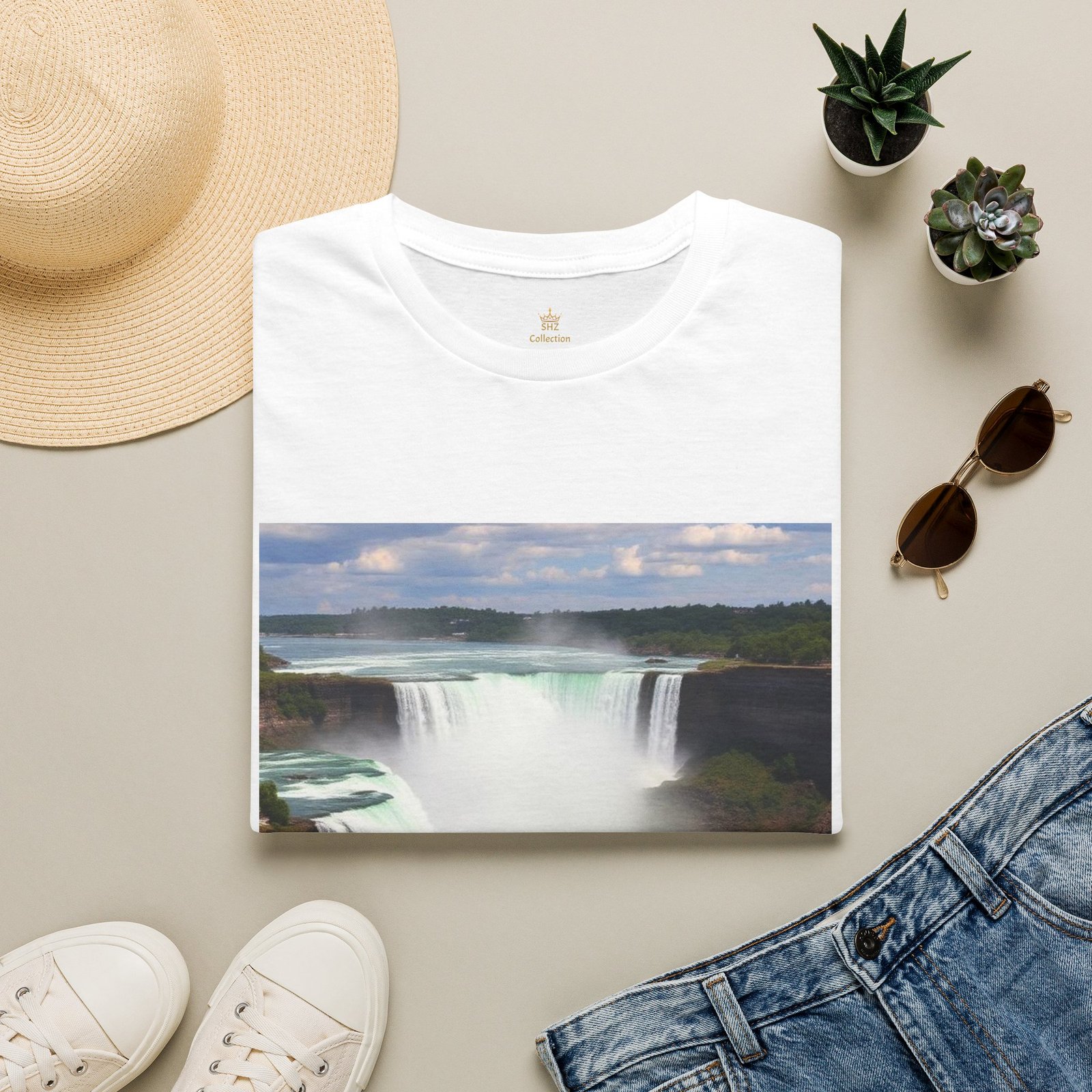 Niagara Falls Photo T-Shirt — Scenic Waterfall Travel Tee - Image 3