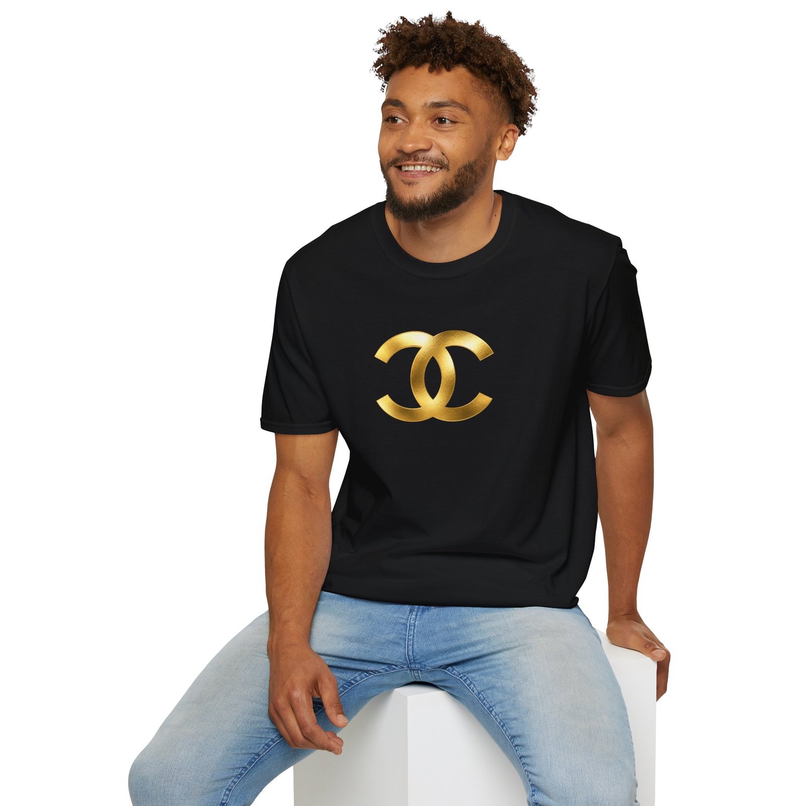 Gold The Double-C (Chanel Lock-Up) T-Shirt - Image 7