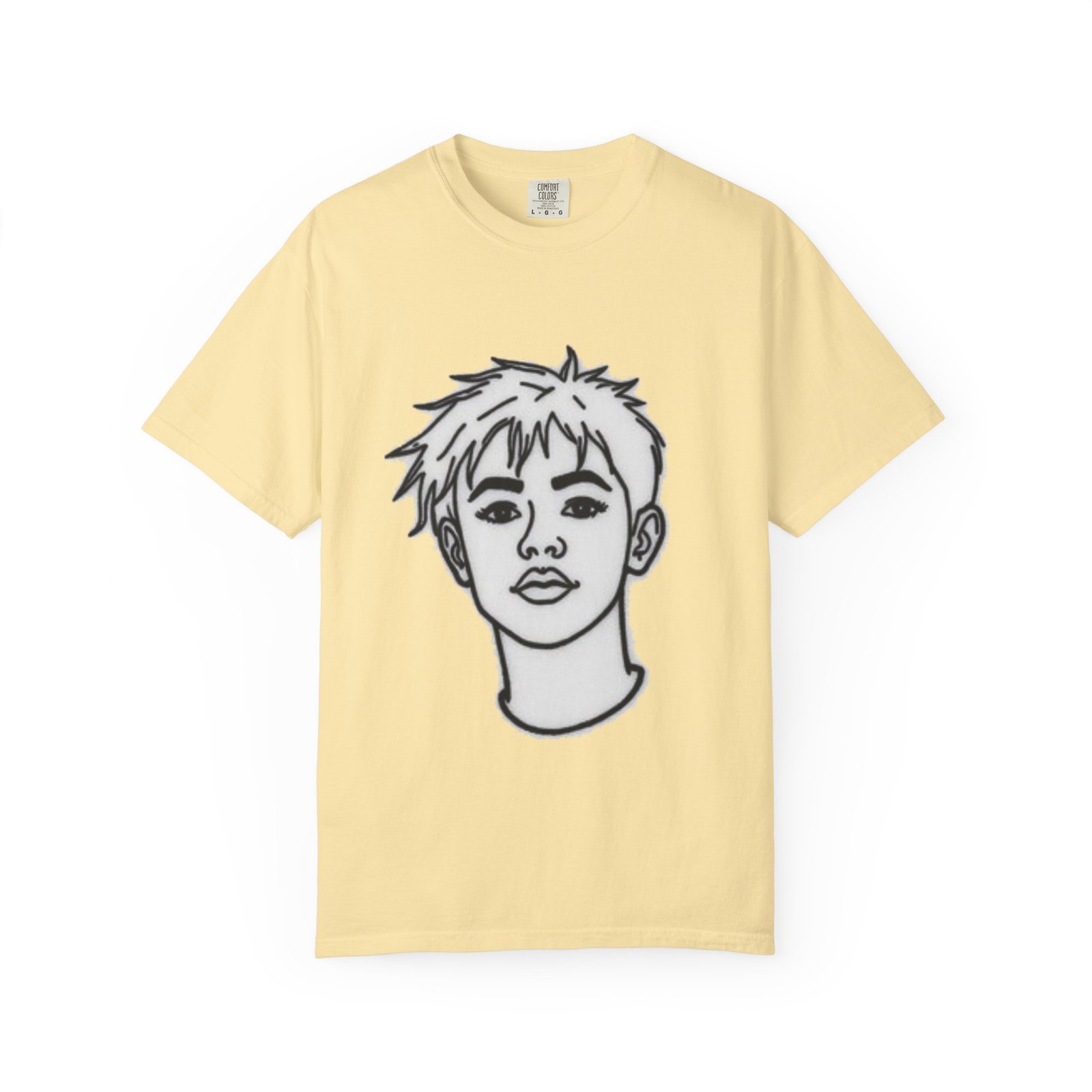 Minimal Line Art Face T-Shirt — Monochrome Portrait Tee - Image 13