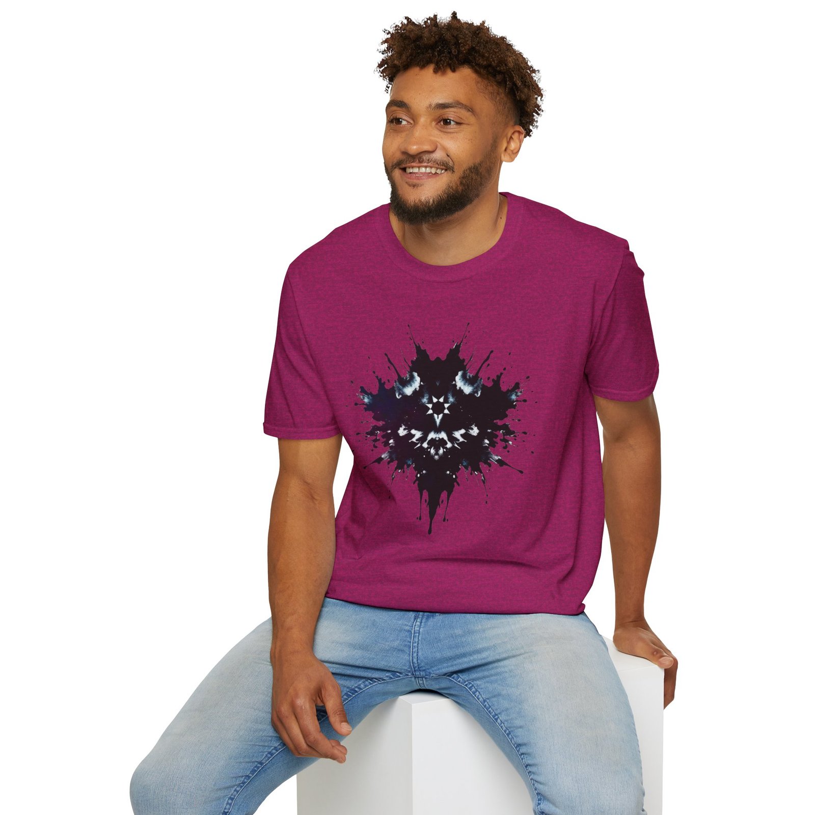 Inkblot Graphic T-Shirt — Rorschach Splash Art Tee - Image 47