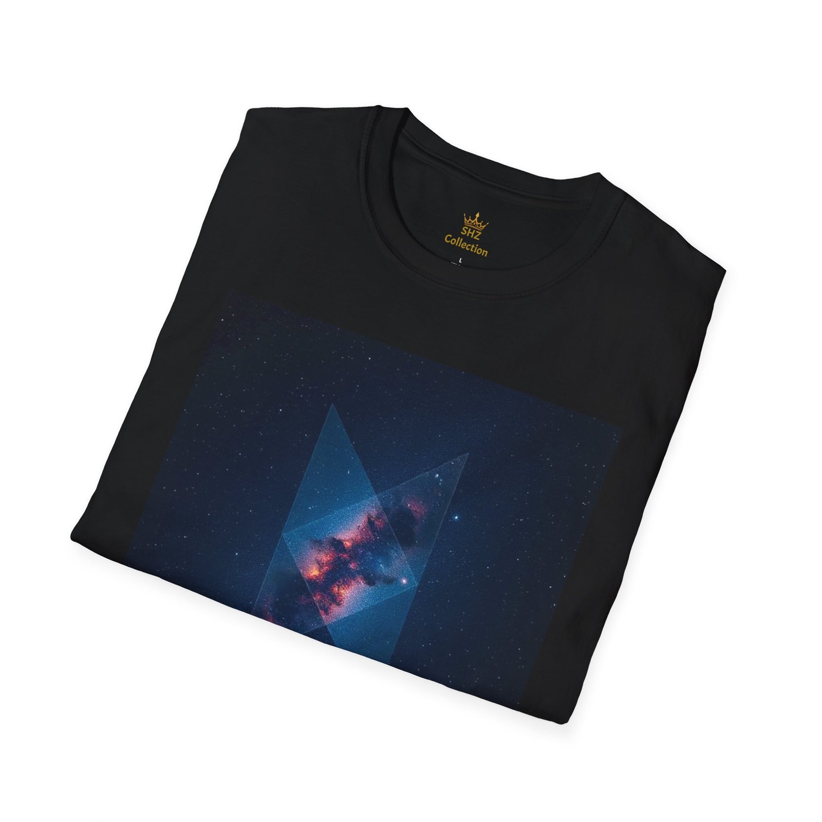 Galaxy Triangle Graphic T-Shirt — Cosmic Nebula Print - Image 3