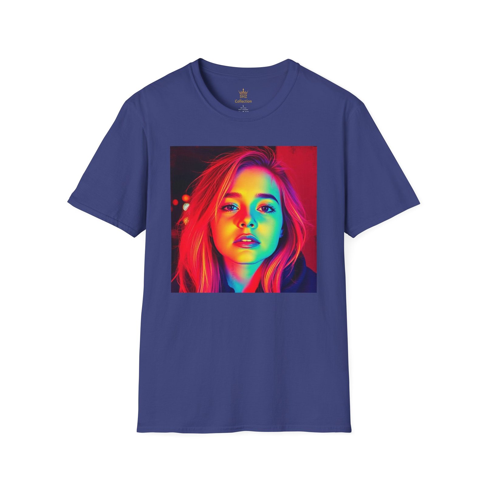 Rainbow Portrait T‑Shirt — Colorful Neon Face Art Tee - Image 71