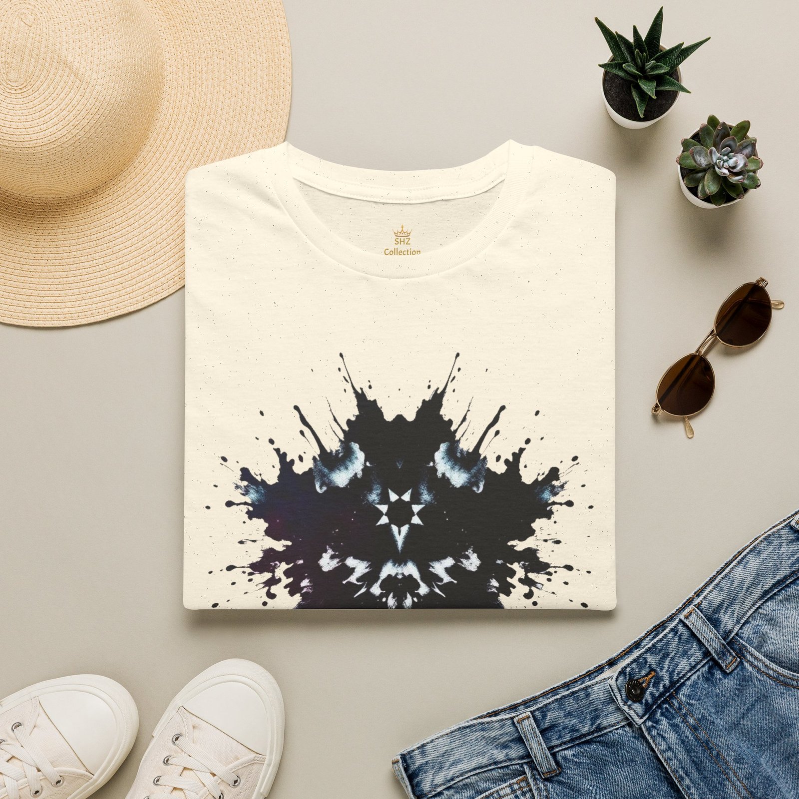 Inkblot Graphic T-Shirt — Rorschach Splash Art Tee - Image 28