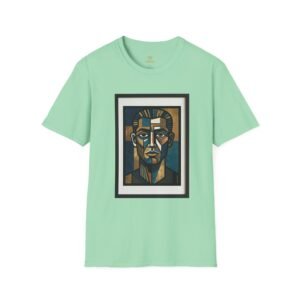 Abstract Cubist Face T‑Shirt — Geometric Portrait Art Tee