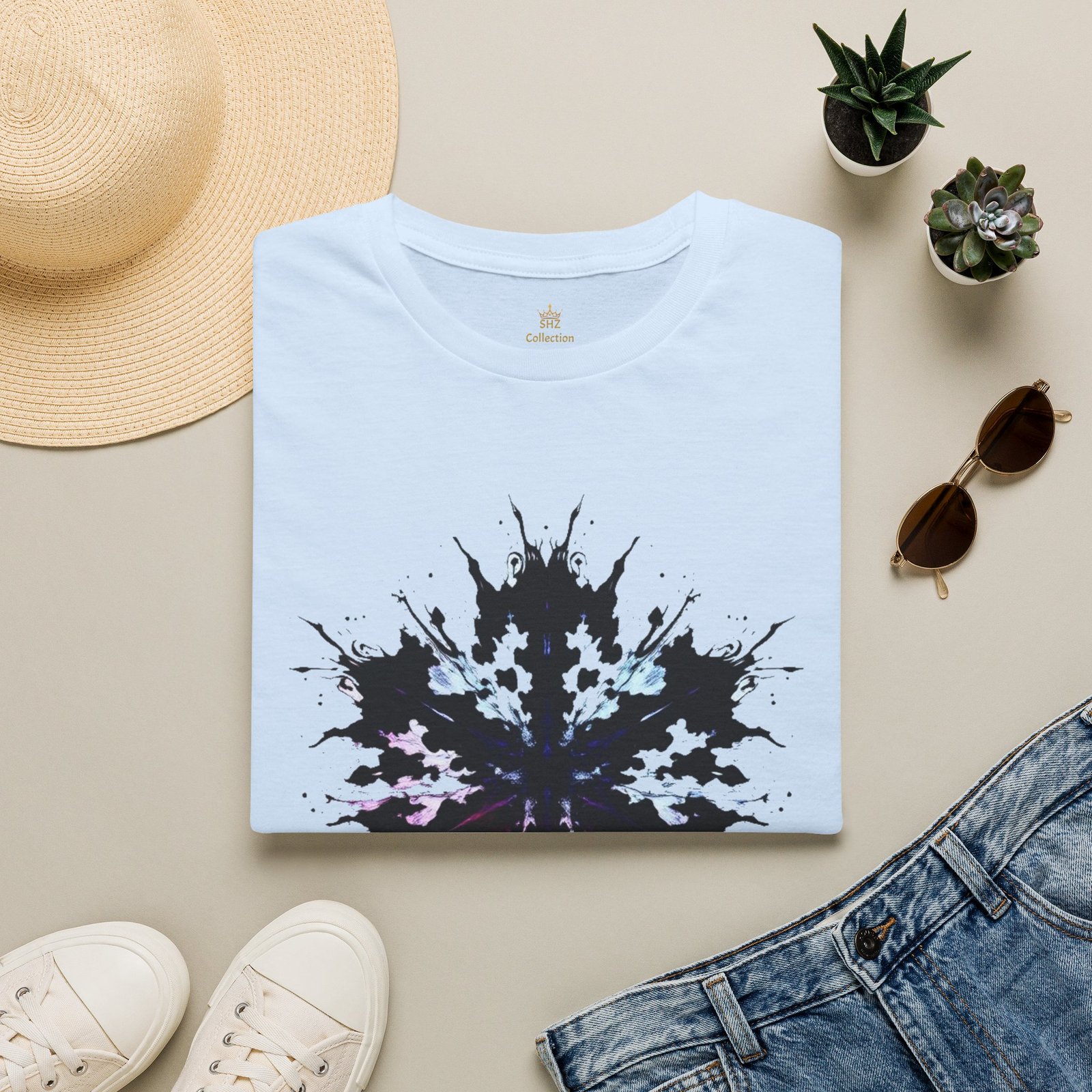Rorschach Inkblot Graphic T-Shirt — Abstract Symmetry Tee - Image 52