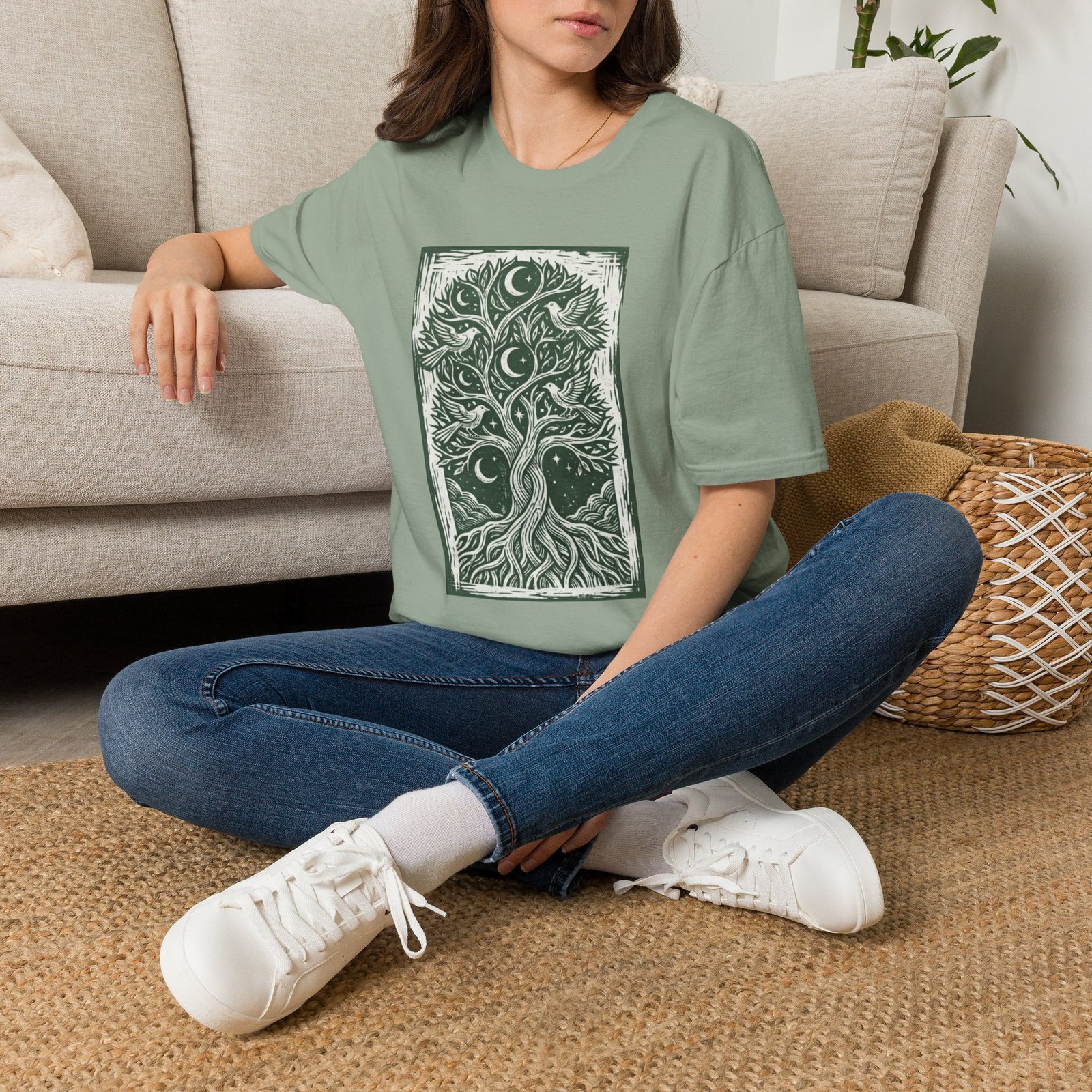 Tree of Life Moon T-Shirt — Celestial Botanical Graphic Tee - Image 29
