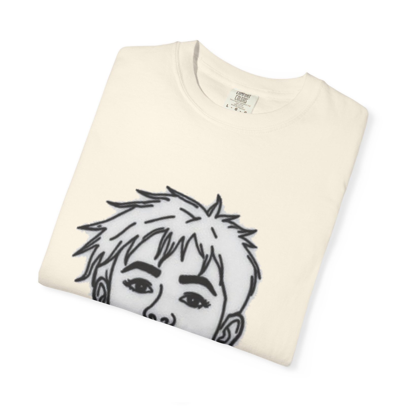 Minimal Line Art Face T-Shirt — Monochrome Portrait Tee - Image 9