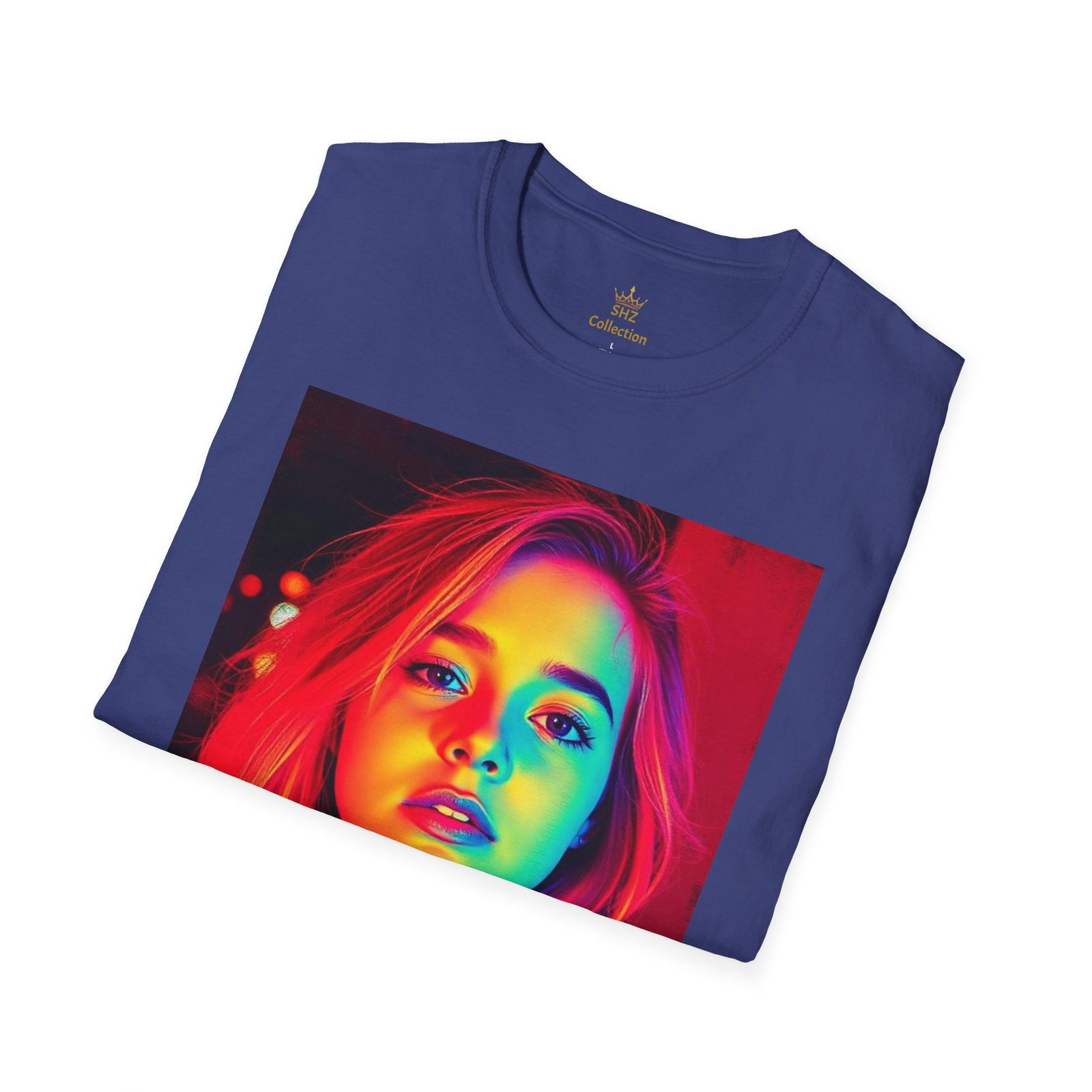 Rainbow Portrait T‑Shirt — Colorful Neon Face Art Tee - Image 74