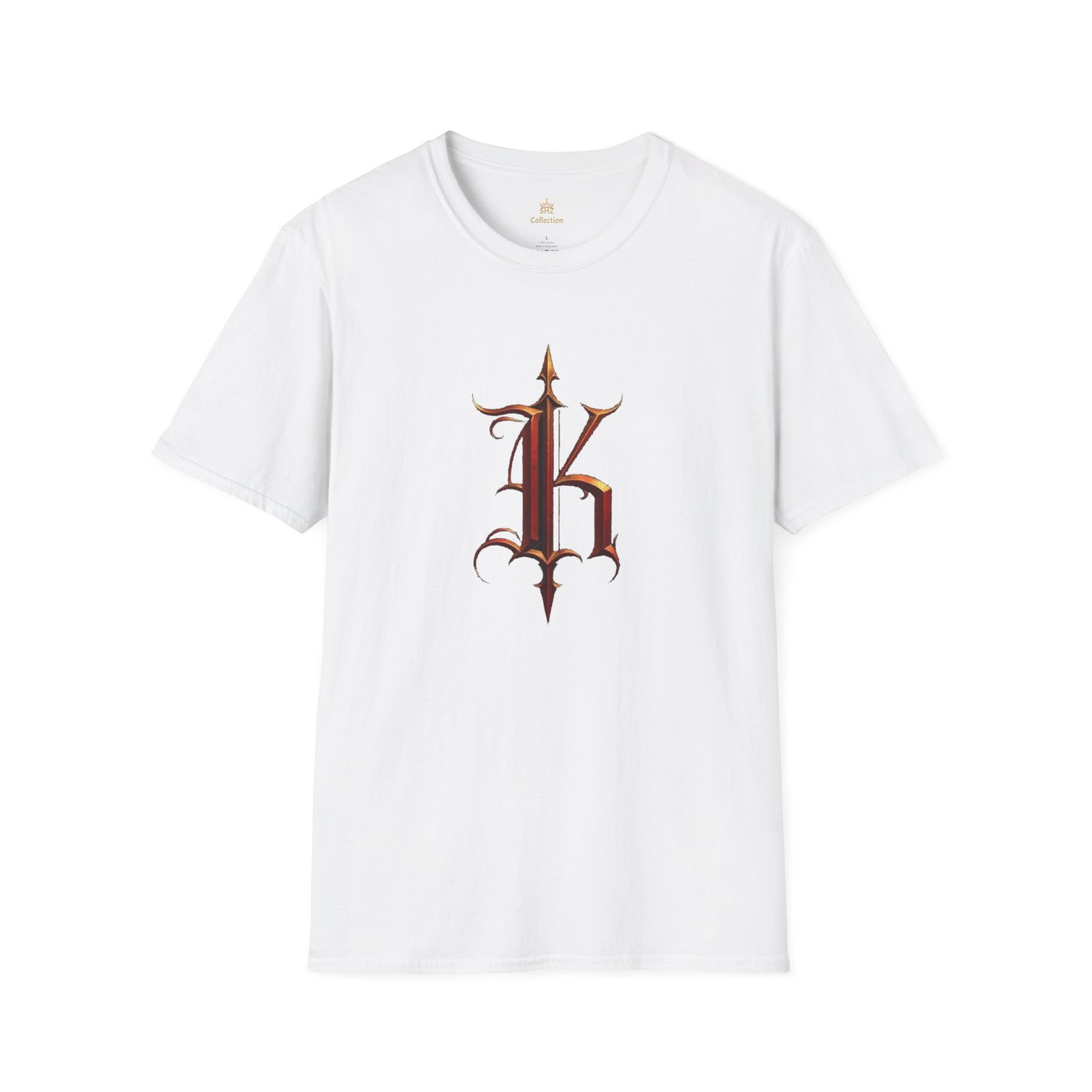 Gothic Letter K T-Shirt — Vintage Dark Monogram Tee - Image 9