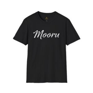 Mooru Script Tee — Casual Minimalist Graphic T-Shirt