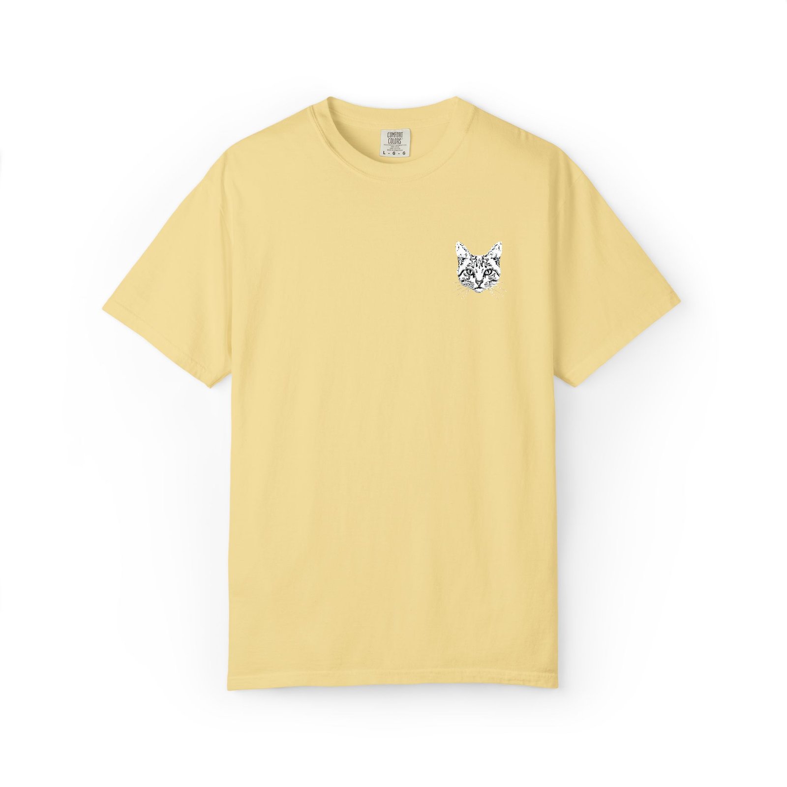 Minimal Cat Pocket T-Shirt — Cute White Graphic Tee - Image 19