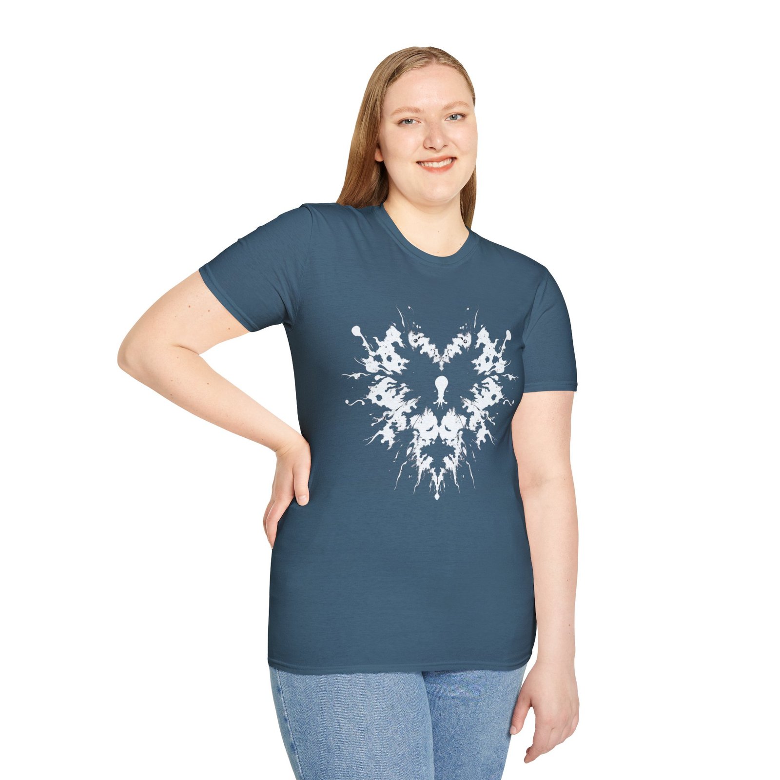 Inkblot Heart T‑Shirt — Symmetrical Rorschach Graphic Tee - Image 22