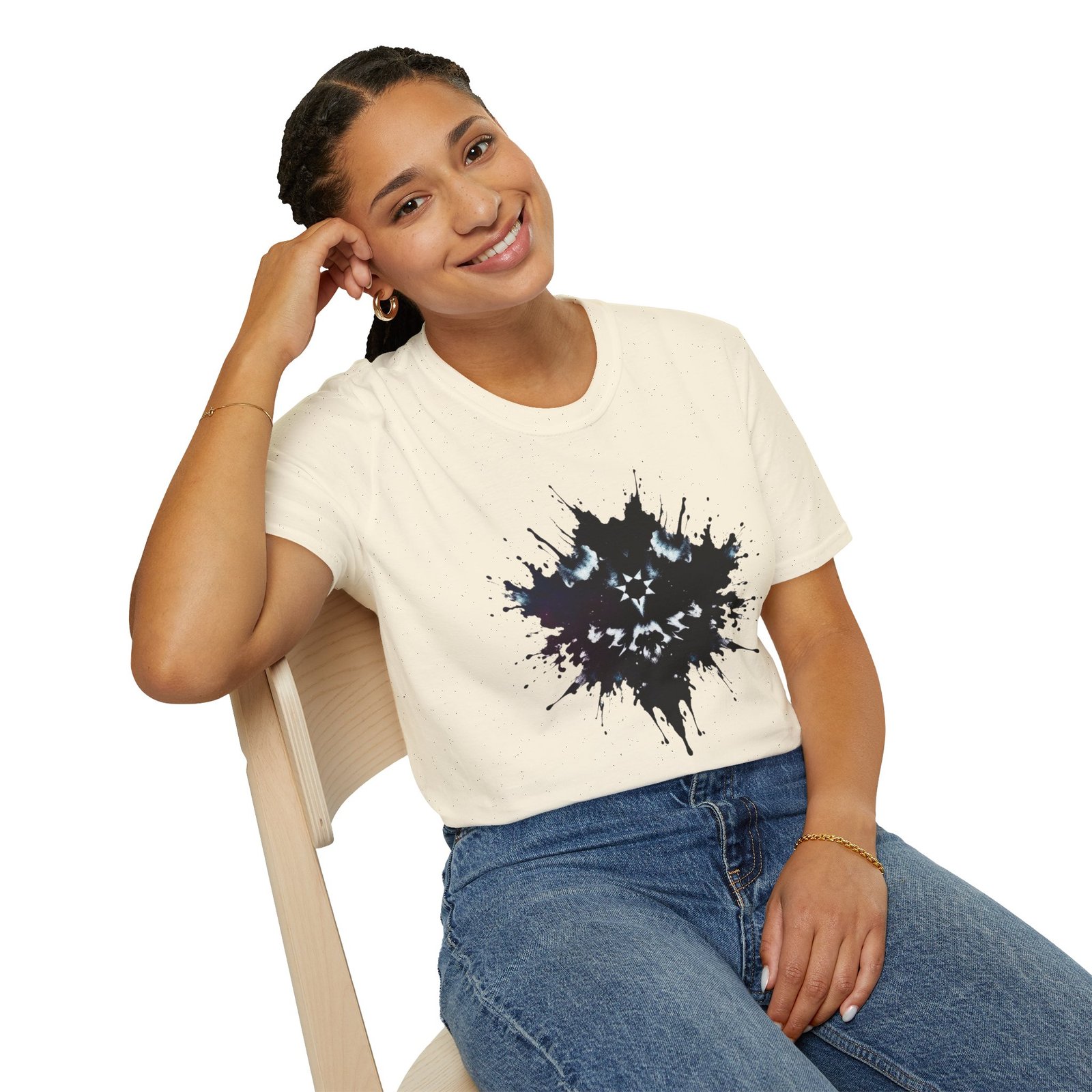 Inkblot Graphic T-Shirt — Rorschach Splash Art Tee - Image 30