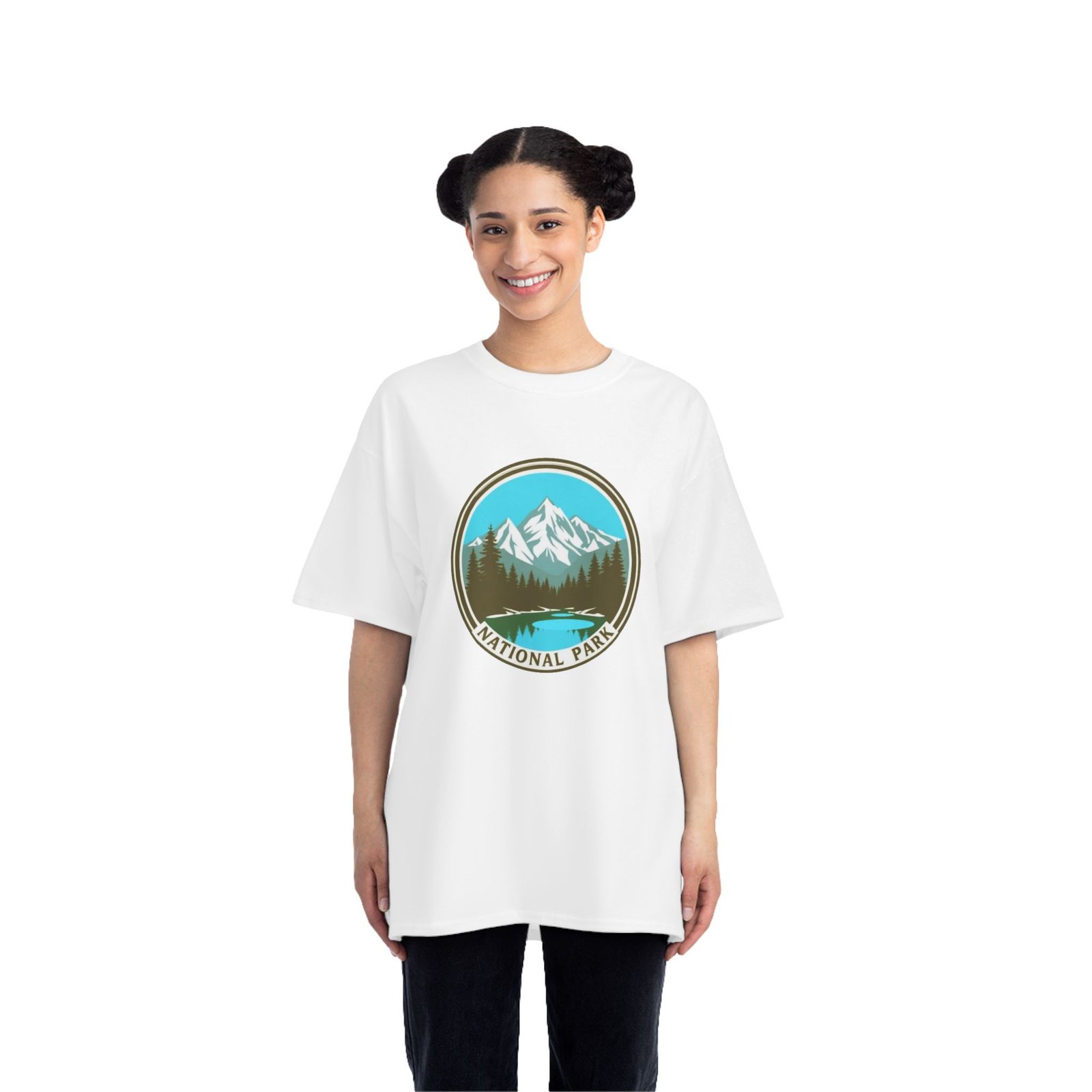 National Park Mountains T-Shirt — Vintage Mountain Badge Tee - Image 5