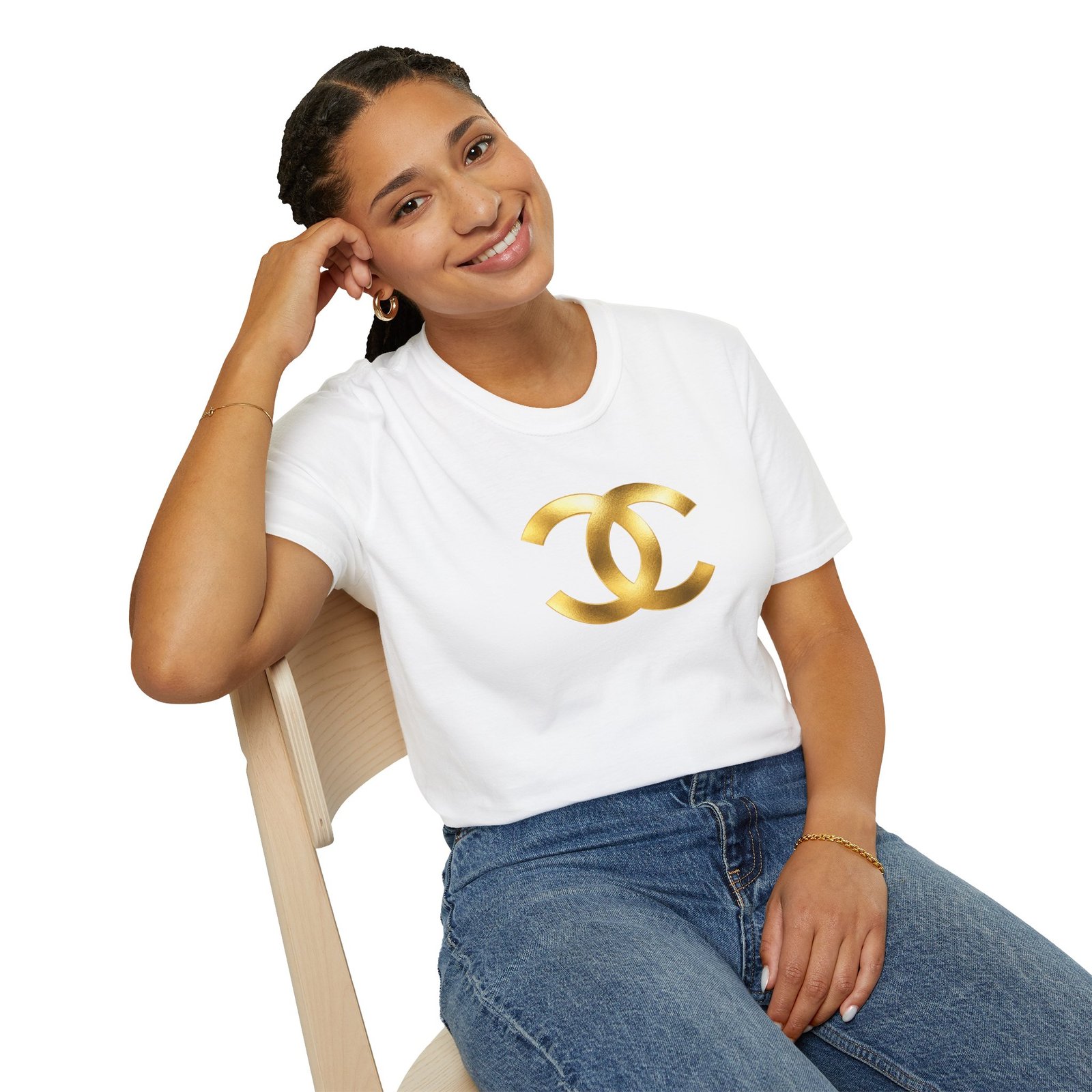 Gold The Double-C (Chanel Lock-Up) T-Shirt - Image 14