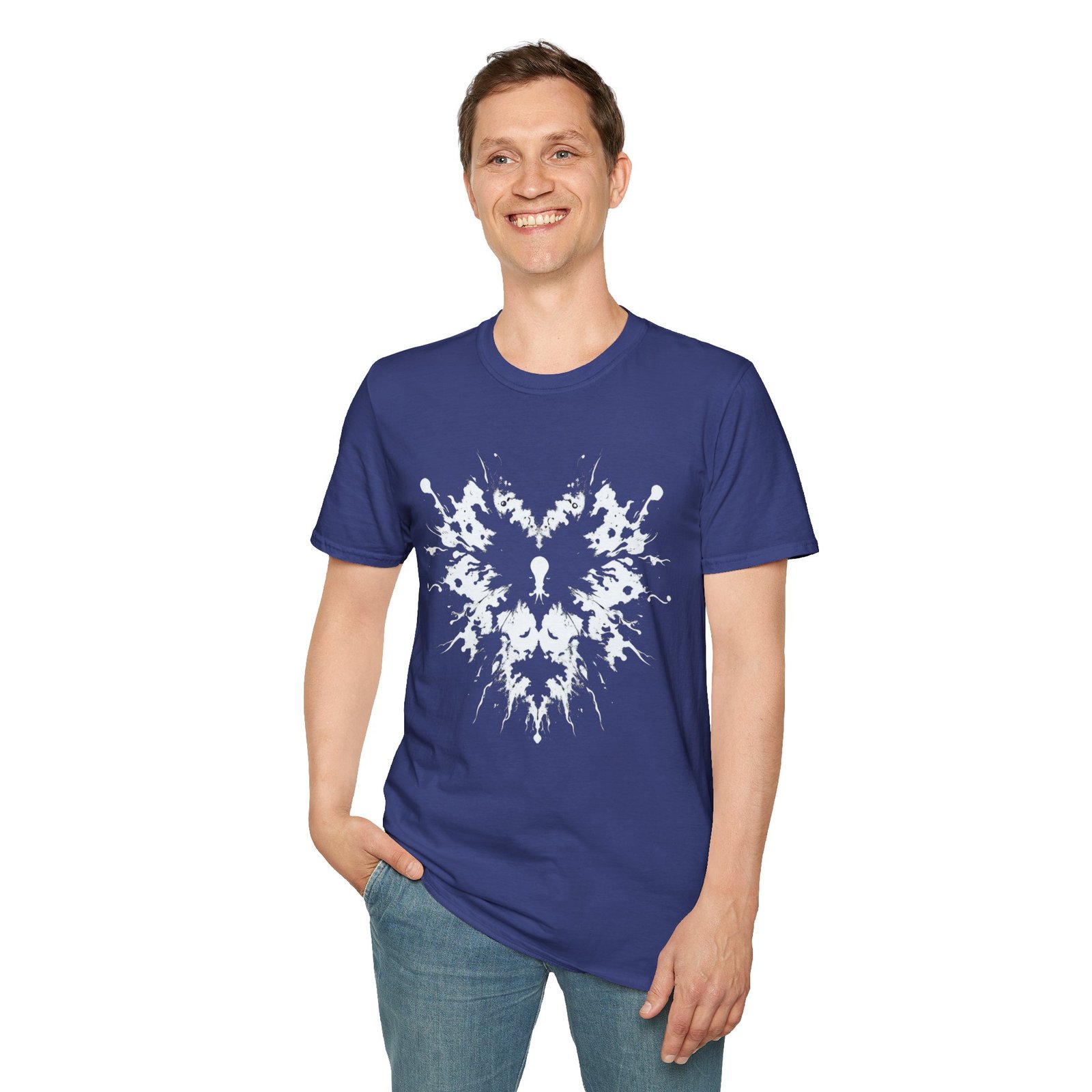 Inkblot Heart T‑Shirt — Symmetrical Rorschach Graphic Tee - Image 31