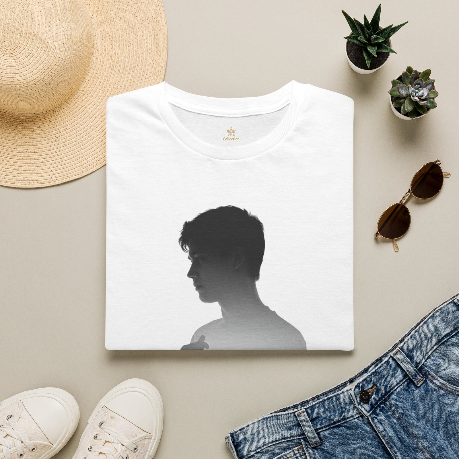 Silhouette Forest T-Shirt — Double Exposure Portrait Tee for Nature Lovers - Image 12