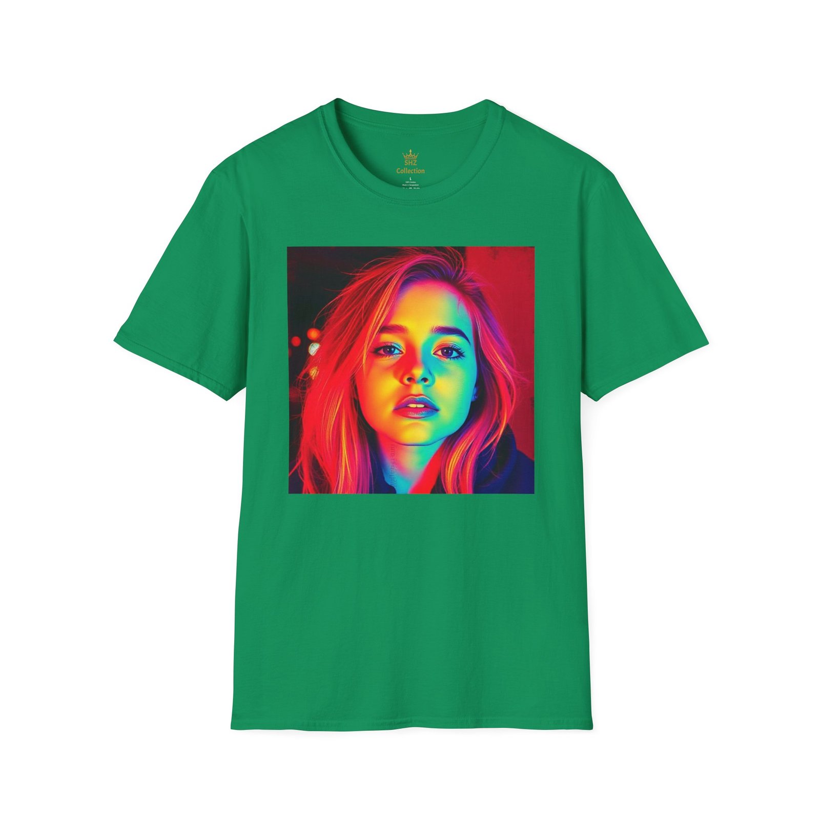 Rainbow Portrait T‑Shirt — Colorful Neon Face Art Tee - Image 57