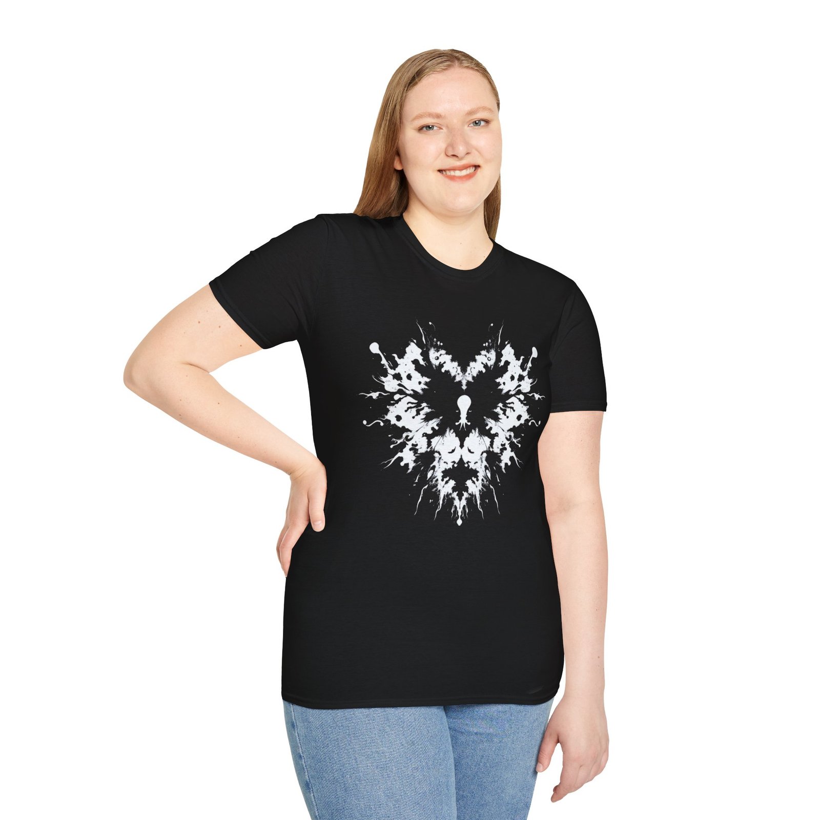 Inkblot Heart T‑Shirt — Symmetrical Rorschach Graphic Tee - Image 6