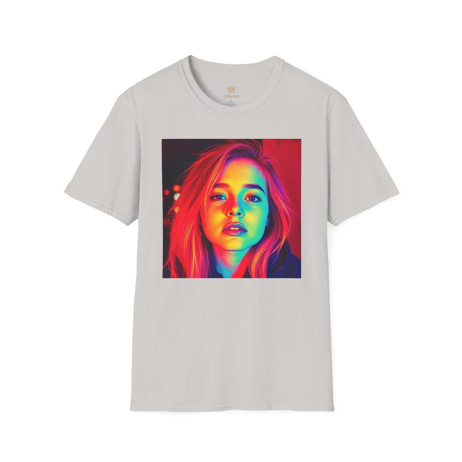 Rainbow Portrait T‑Shirt — Colorful Neon Face Art Tee - Image 22