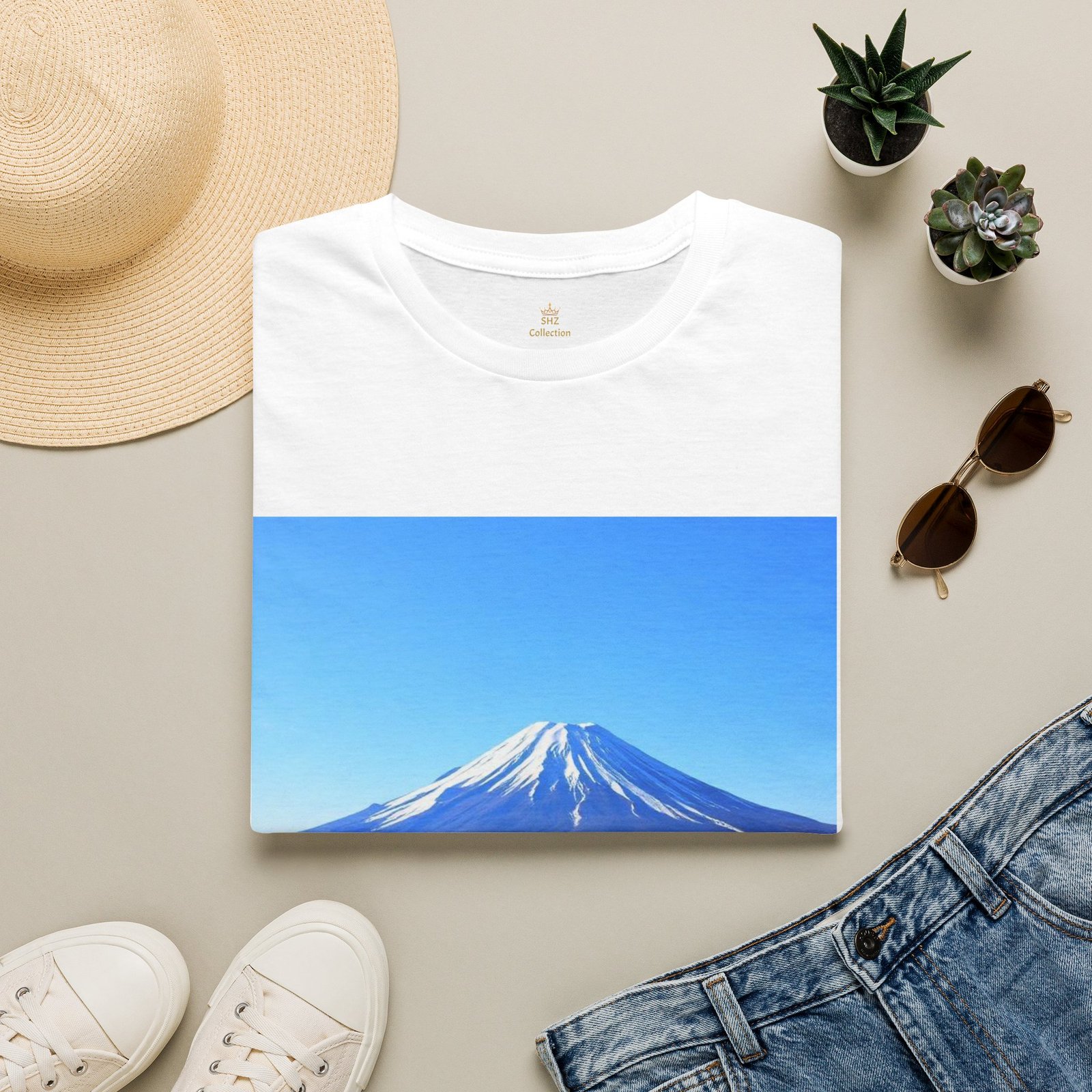 T-Shirt — Serene Mount Fuji Landscape Print - Image 10
