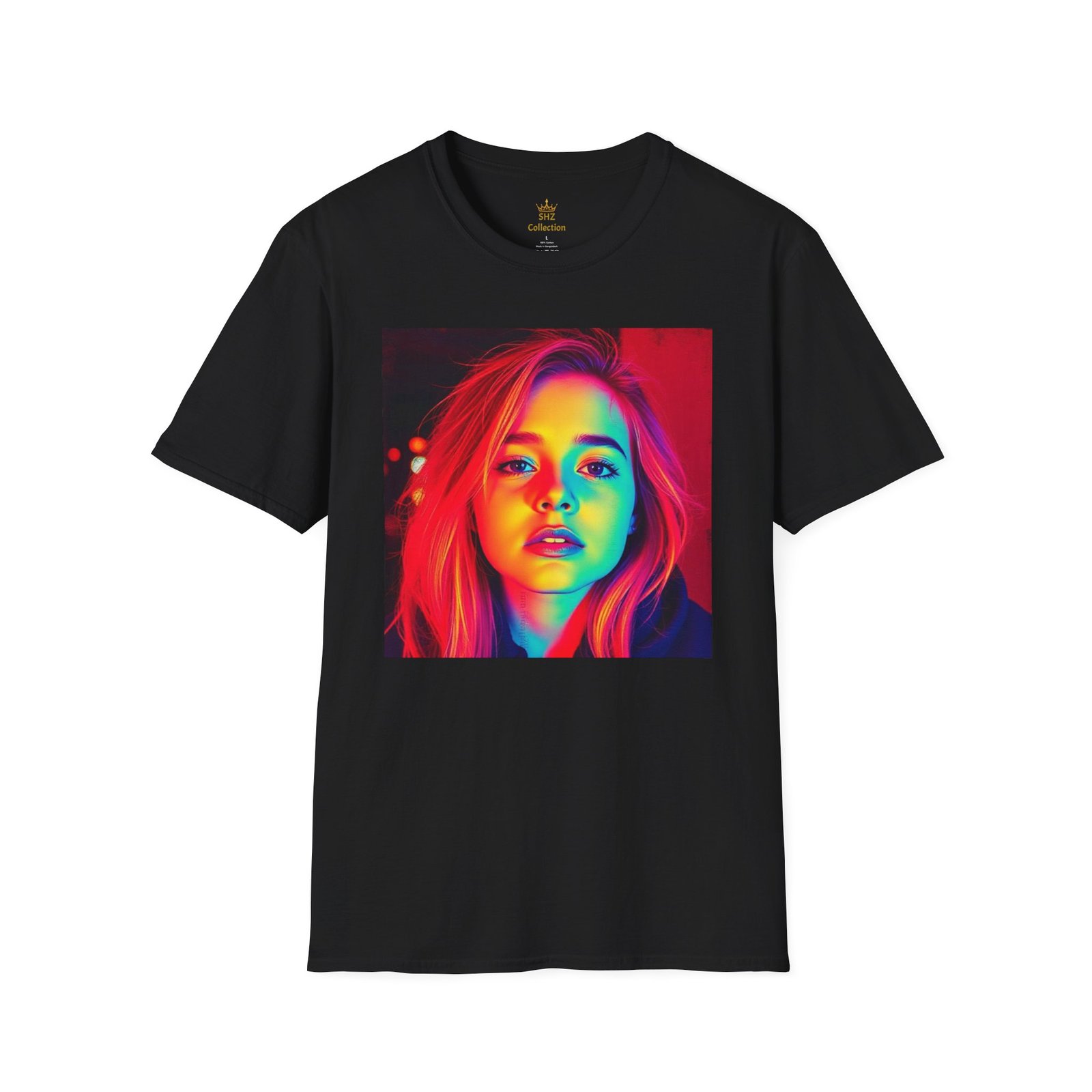 Rainbow Portrait T‑Shirt — Colorful Neon Face Art Tee - Image 15