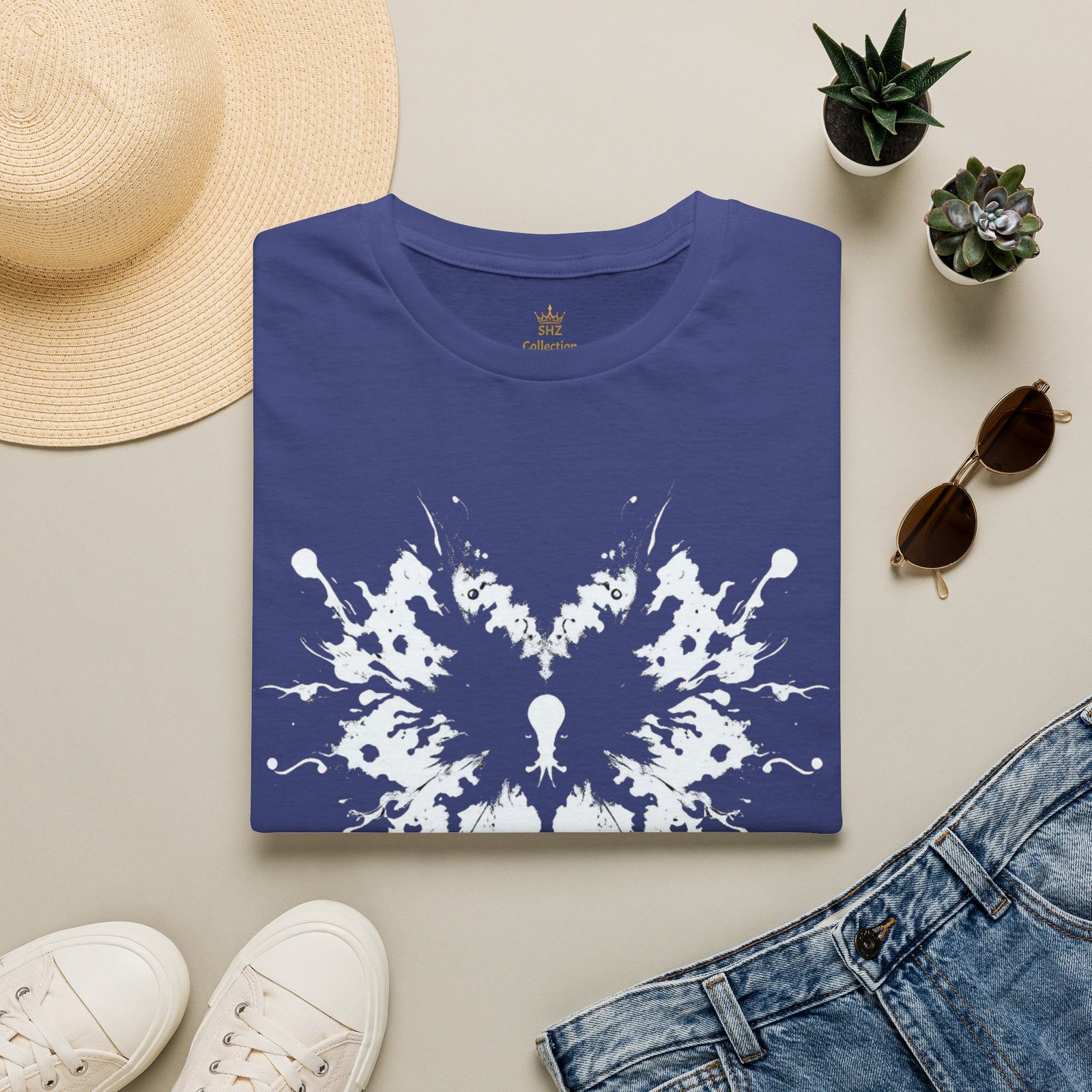 Inkblot Heart T‑Shirt — Symmetrical Rorschach Graphic Tee - Image 28