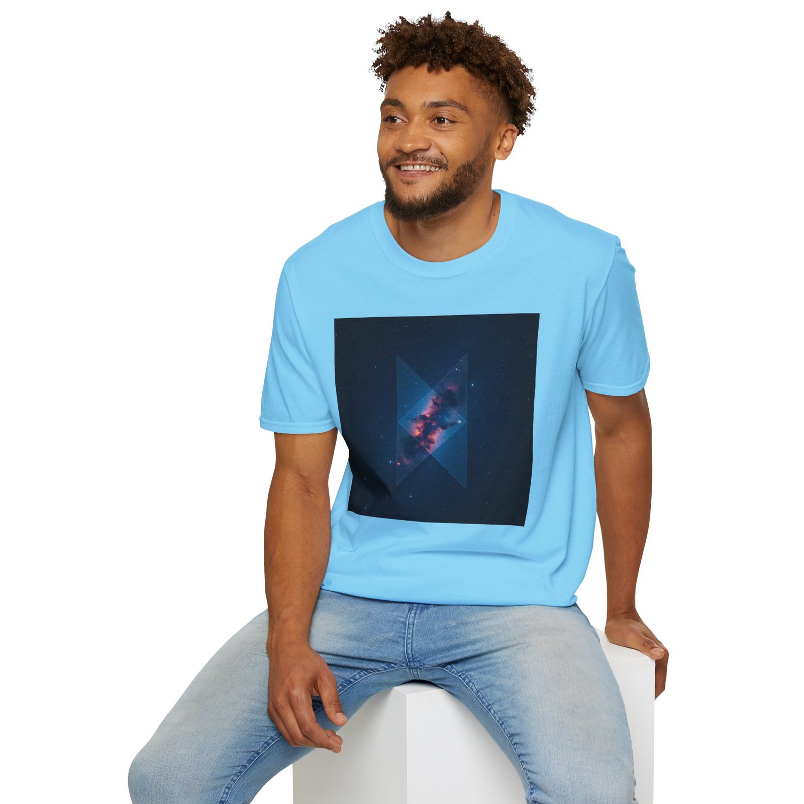 Galaxy Triangle Graphic T-Shirt — Cosmic Nebula Print - Image 61
