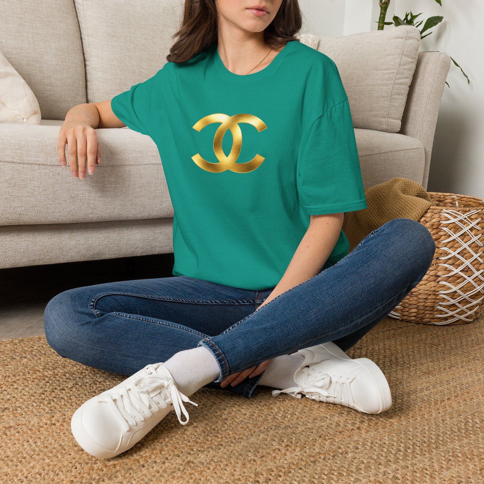 Gold The Double-C (Chanel Lock-Up) T-Shirt - Image 37
