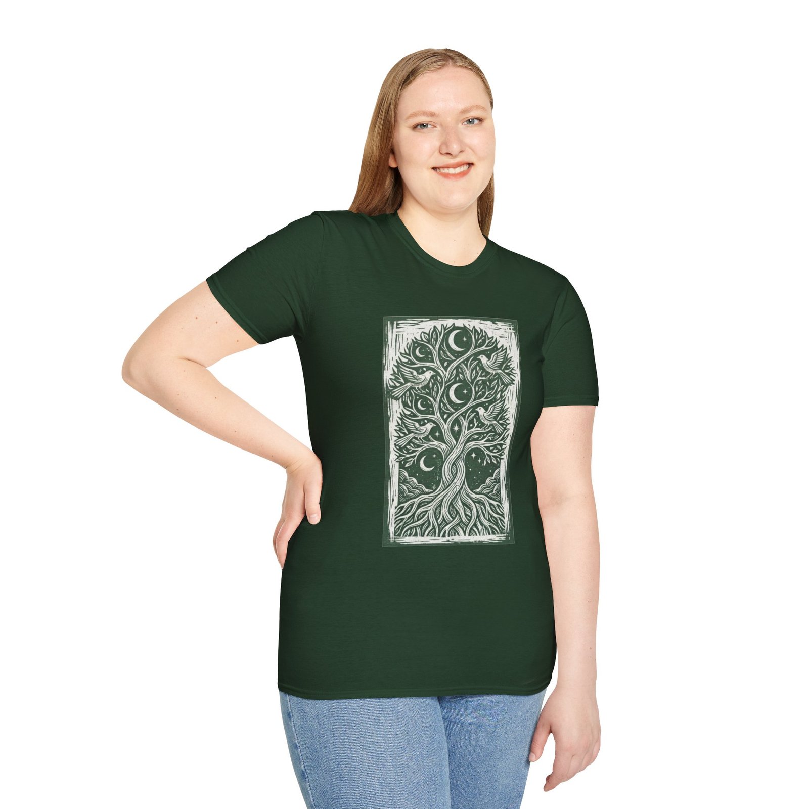 Tree of Life Moon T-Shirt — Celestial Botanical Graphic Tee - Image 6