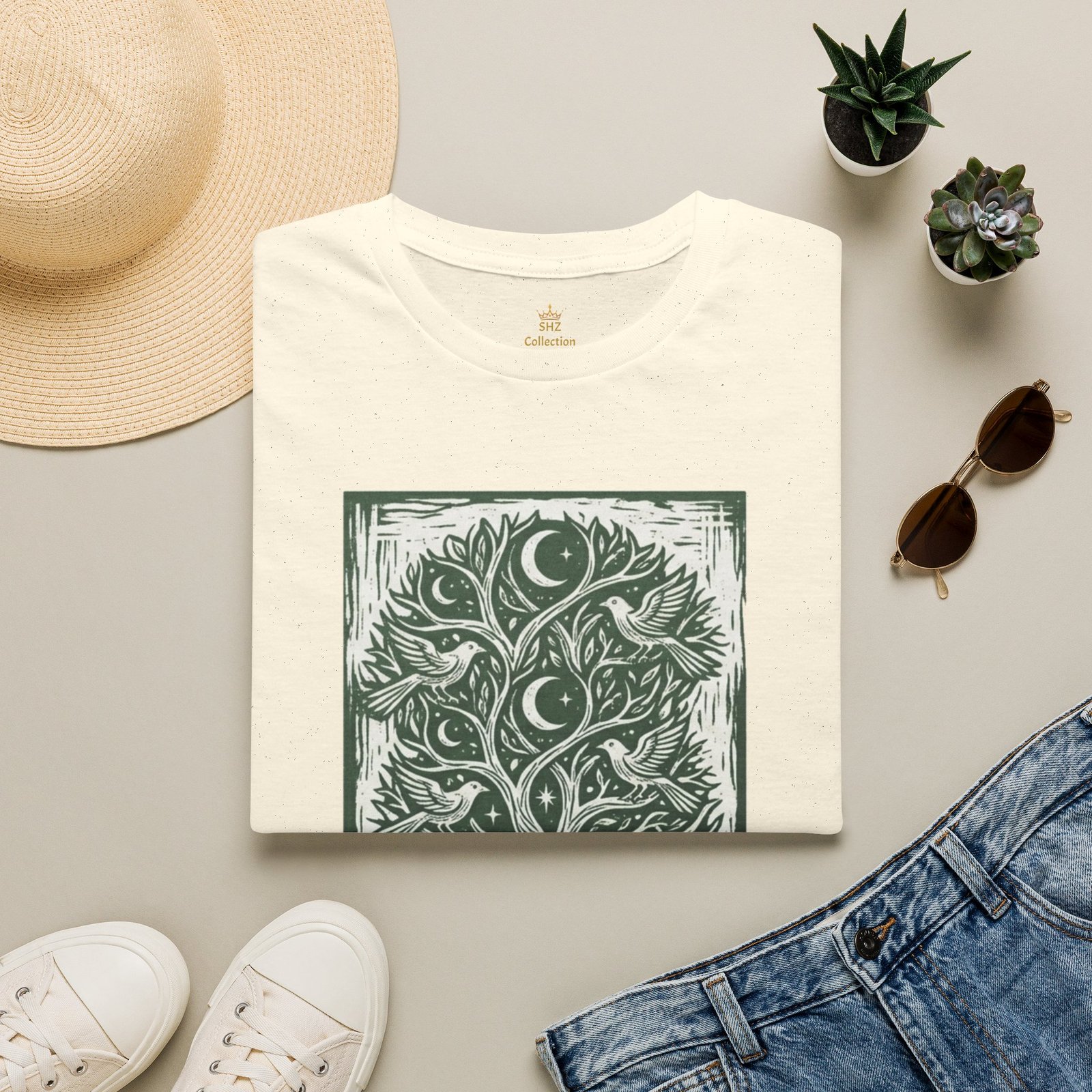 Tree of Life Moon T-Shirt — Celestial Botanical Graphic Tee - Image 20