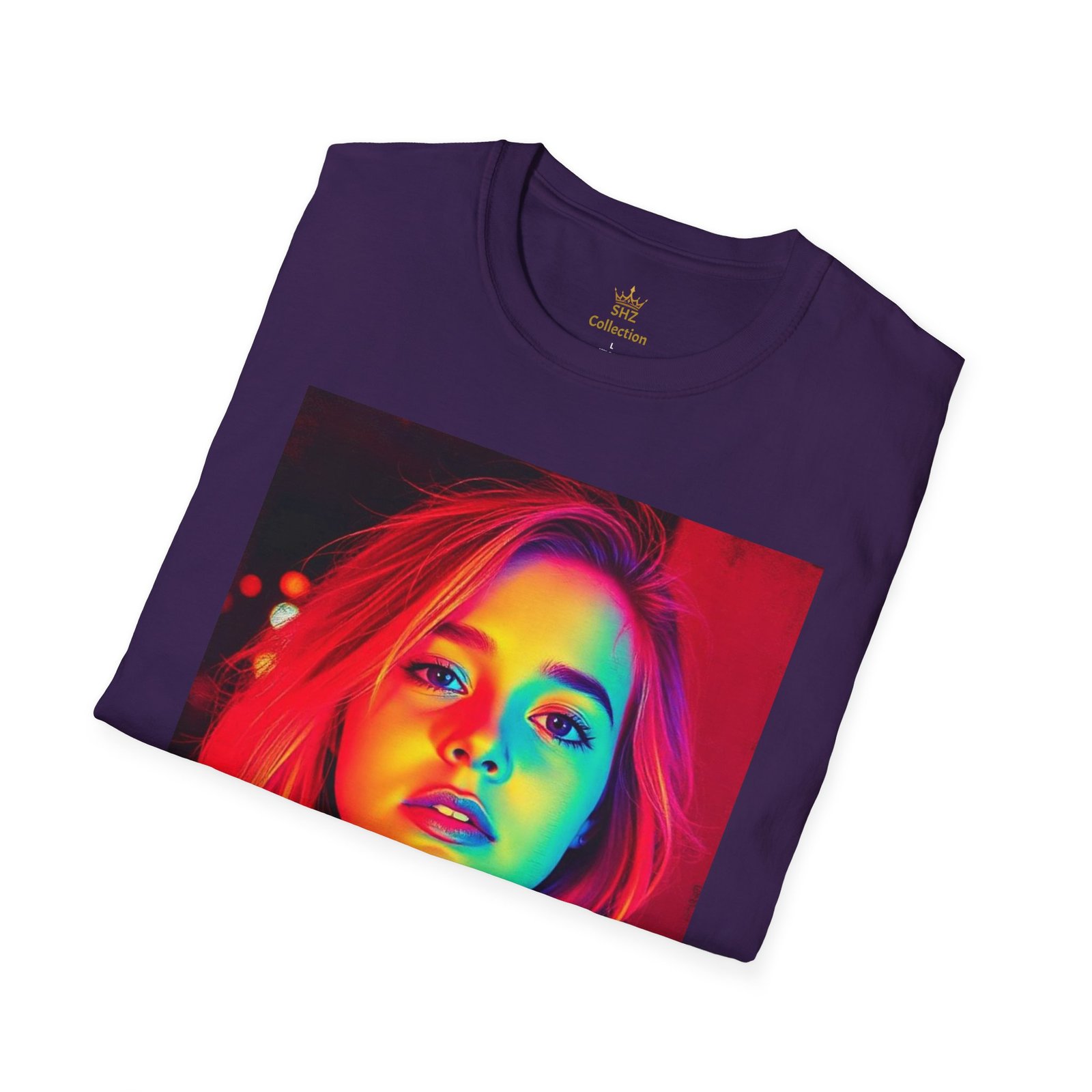 Rainbow Portrait T‑Shirt — Colorful Neon Face Art Tee - Image 95