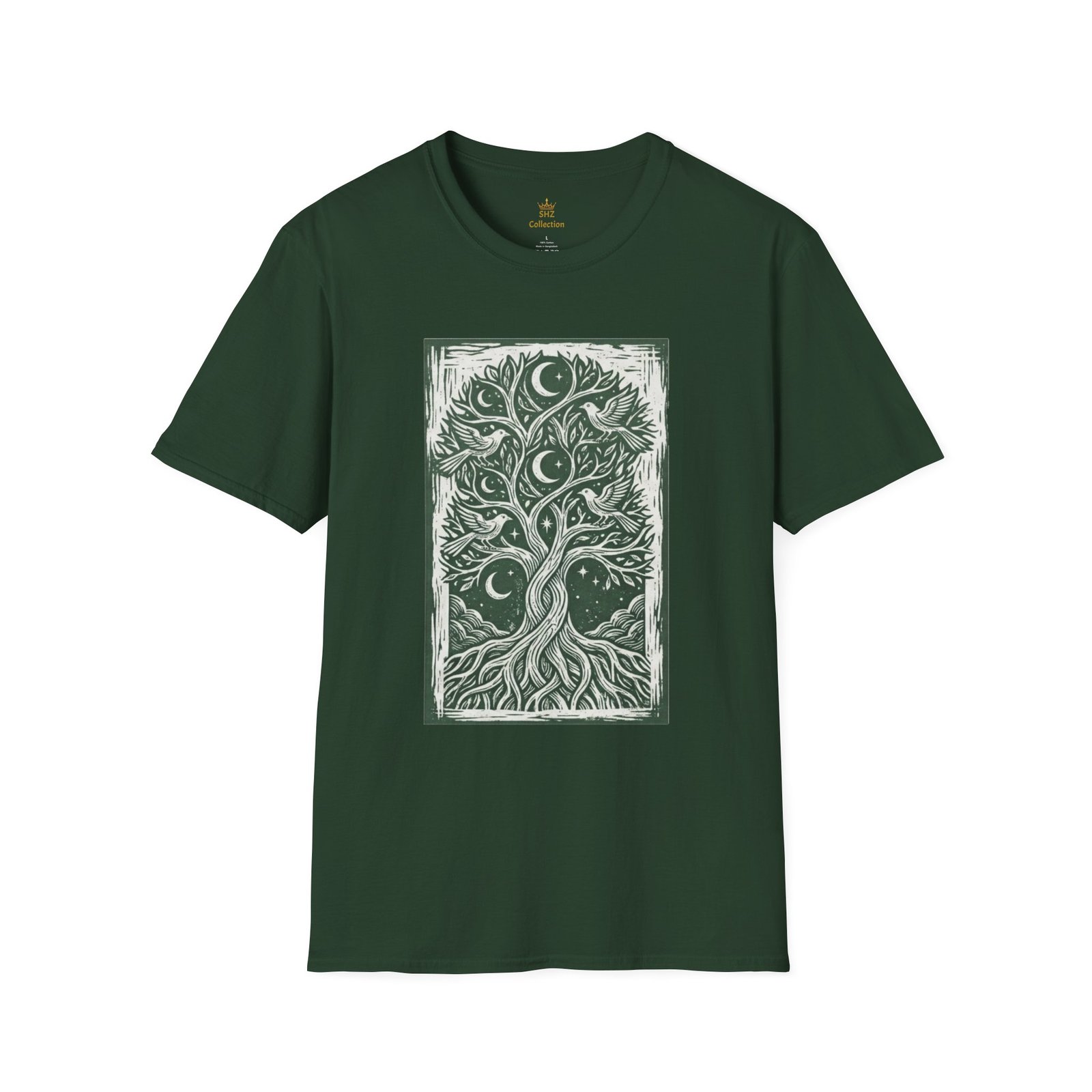 Tree of Life Moon T-Shirt — Celestial Botanical Graphic Tee