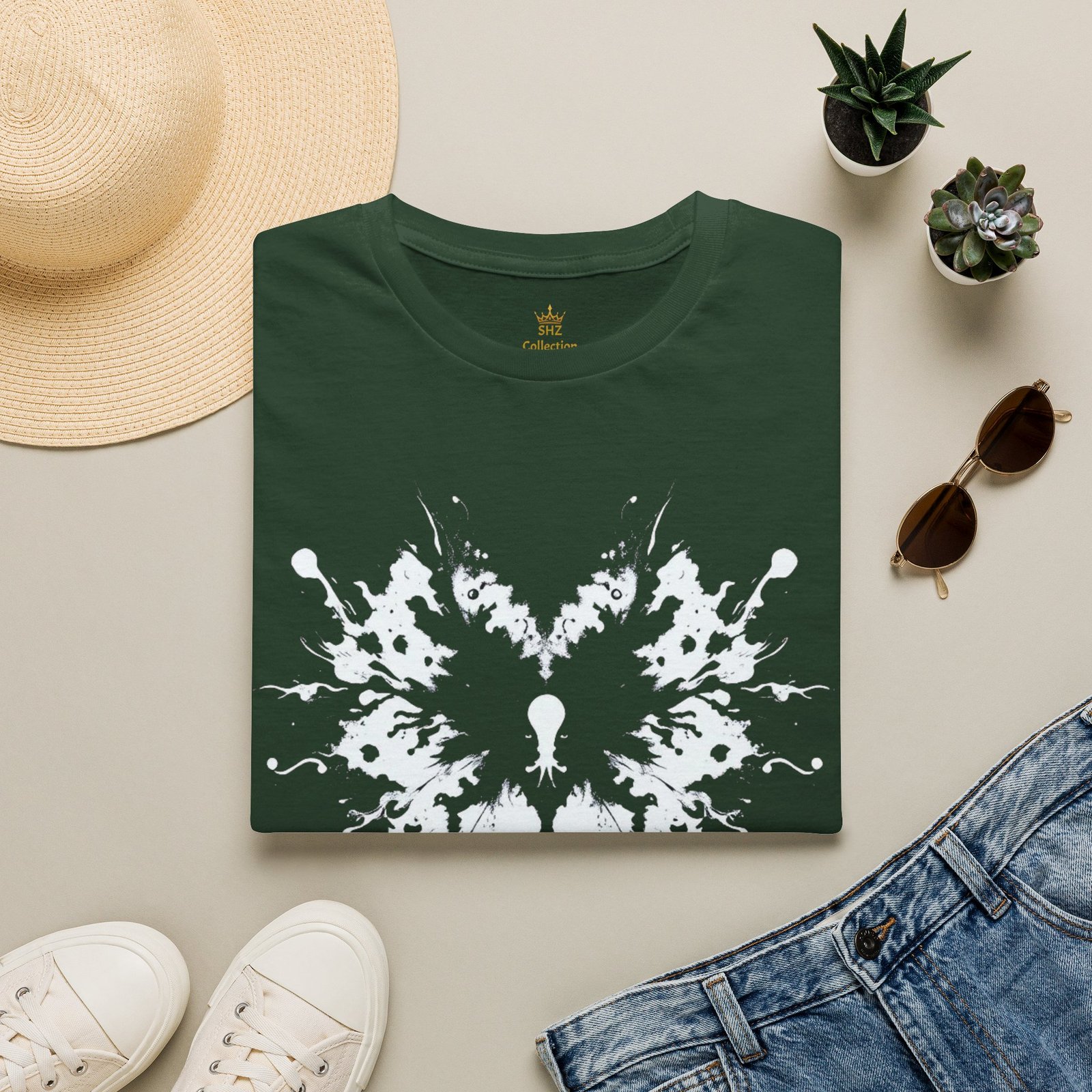 Inkblot Heart T‑Shirt — Symmetrical Rorschach Graphic Tee - Image 12