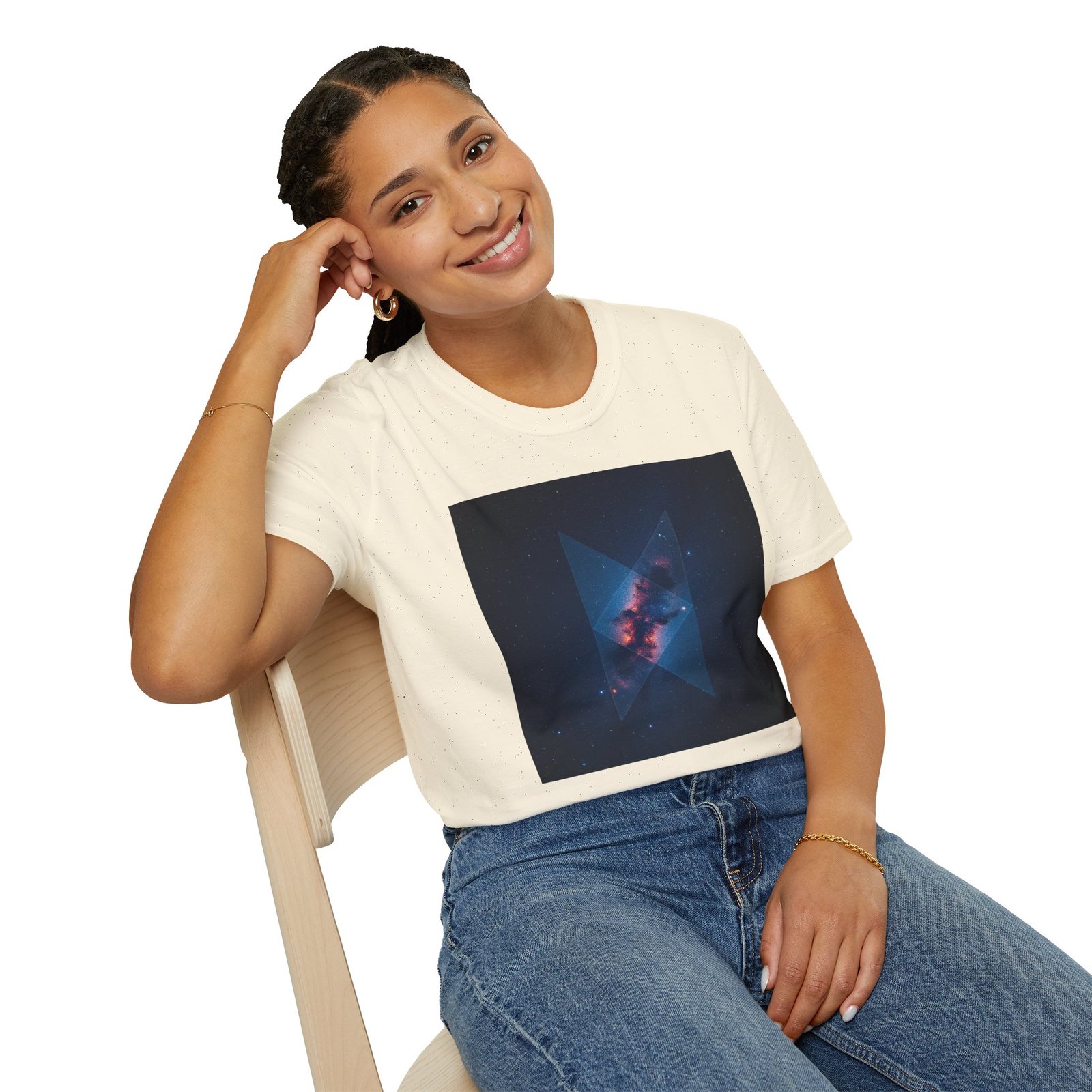 Galaxy Triangle Graphic T-Shirt — Cosmic Nebula Print - Image 27