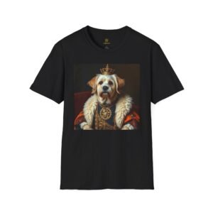 Royal Dog Portrait T-Shirt — Crowned King Pet Graphic Tee