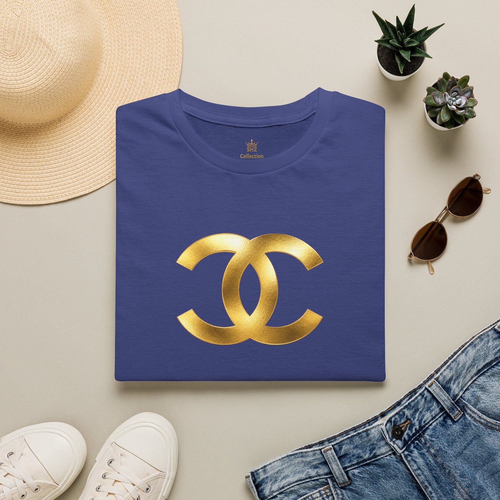 Gold The Double-C (Chanel Lock-Up) T-Shirt - Image 44