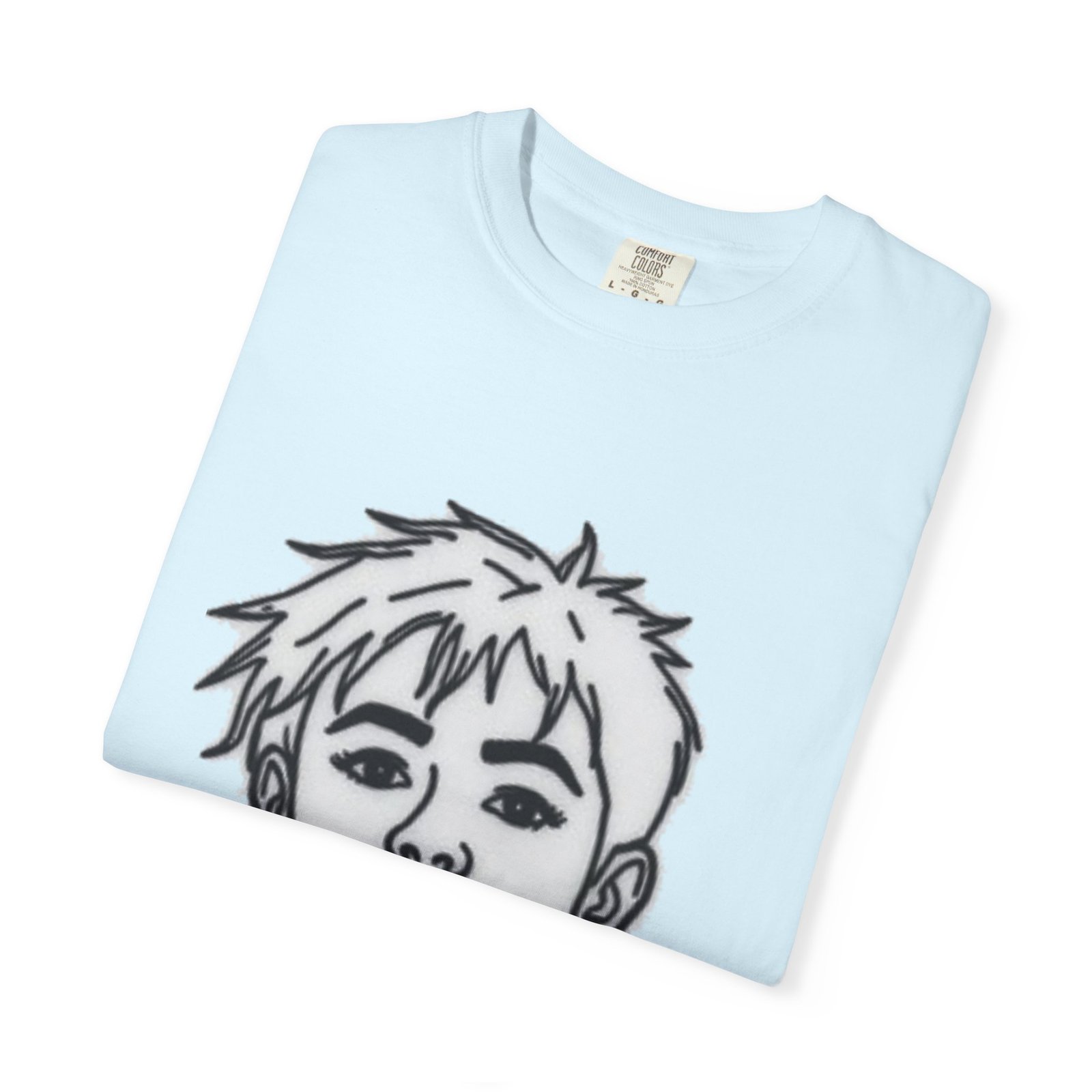 Minimal Line Art Face T-Shirt — Monochrome Portrait Tee - Image 45