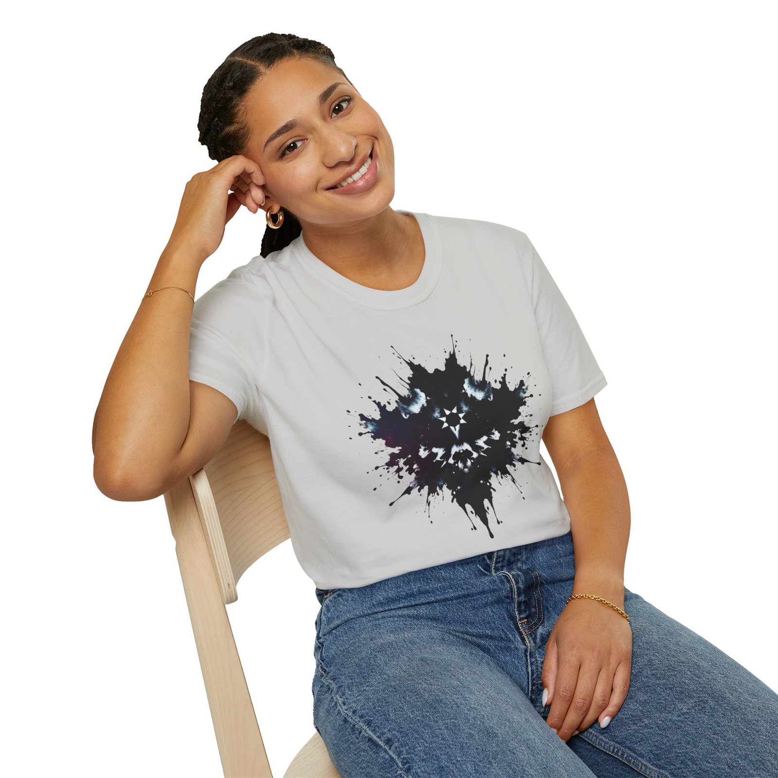 Inkblot Graphic T-Shirt — Rorschach Splash Art Tee - Image 22