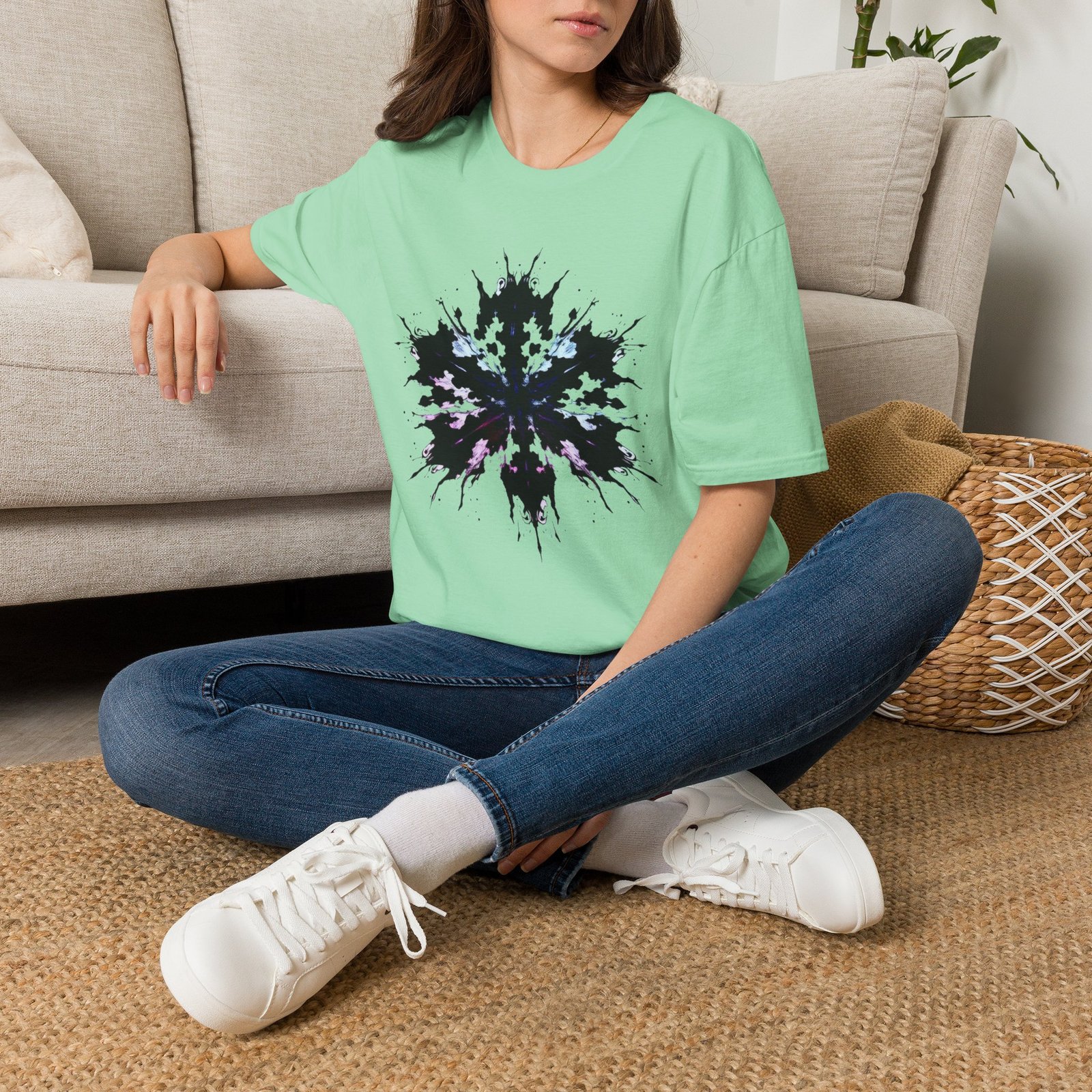 Rorschach Inkblot Graphic T-Shirt — Abstract Symmetry Tee - Image 45