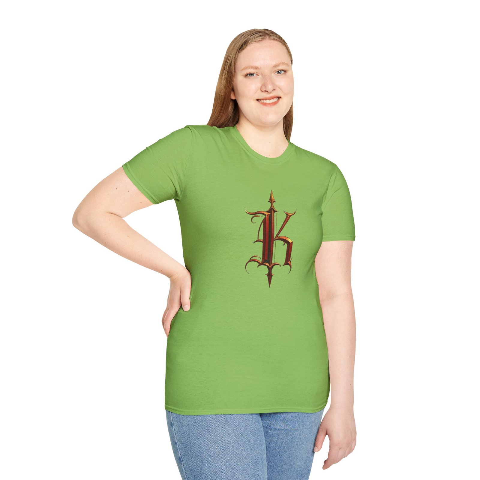 Gothic Letter K T-Shirt — Vintage Dark Monogram Tee - Image 30