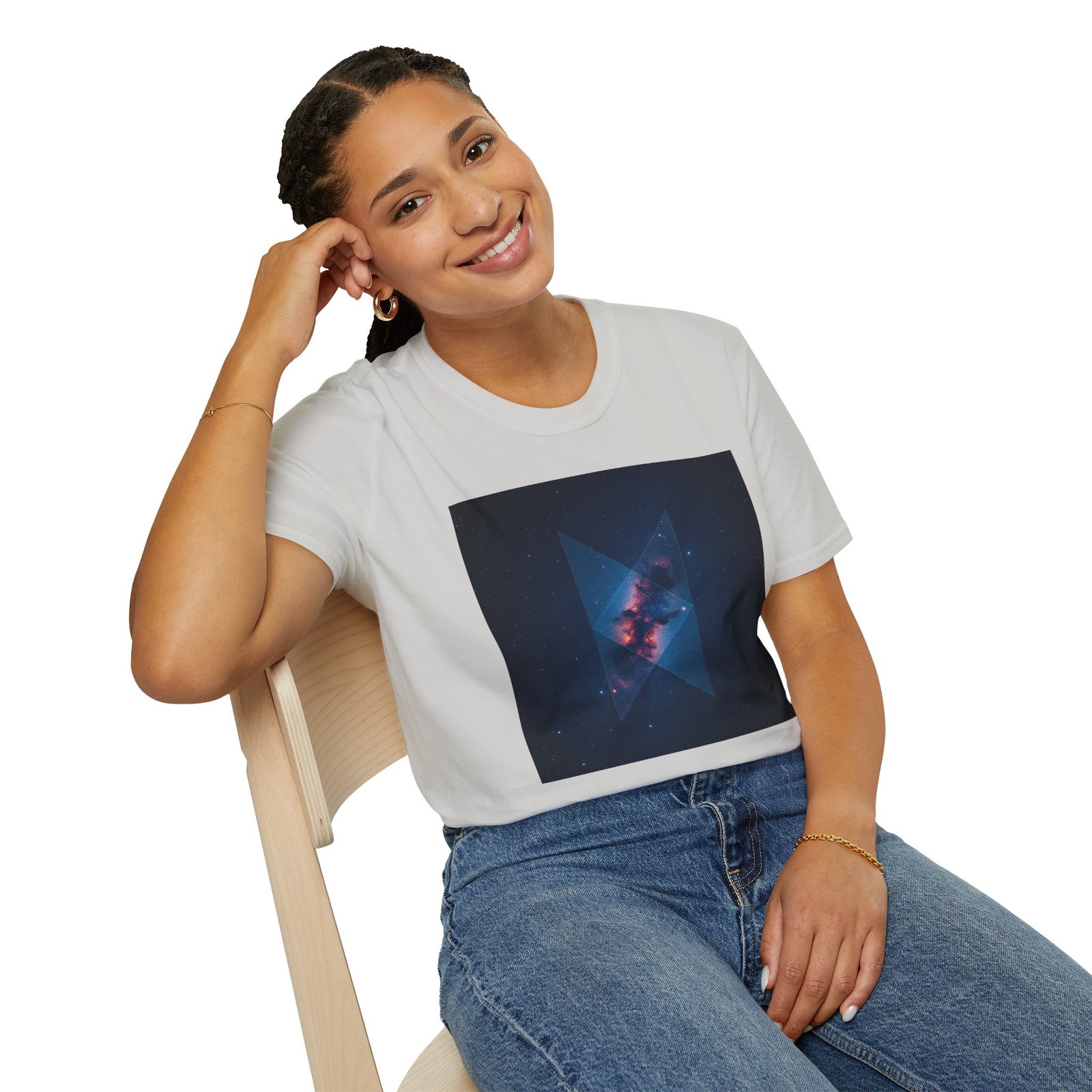 Galaxy Triangle Graphic T-Shirt — Cosmic Nebula Print - Image 20