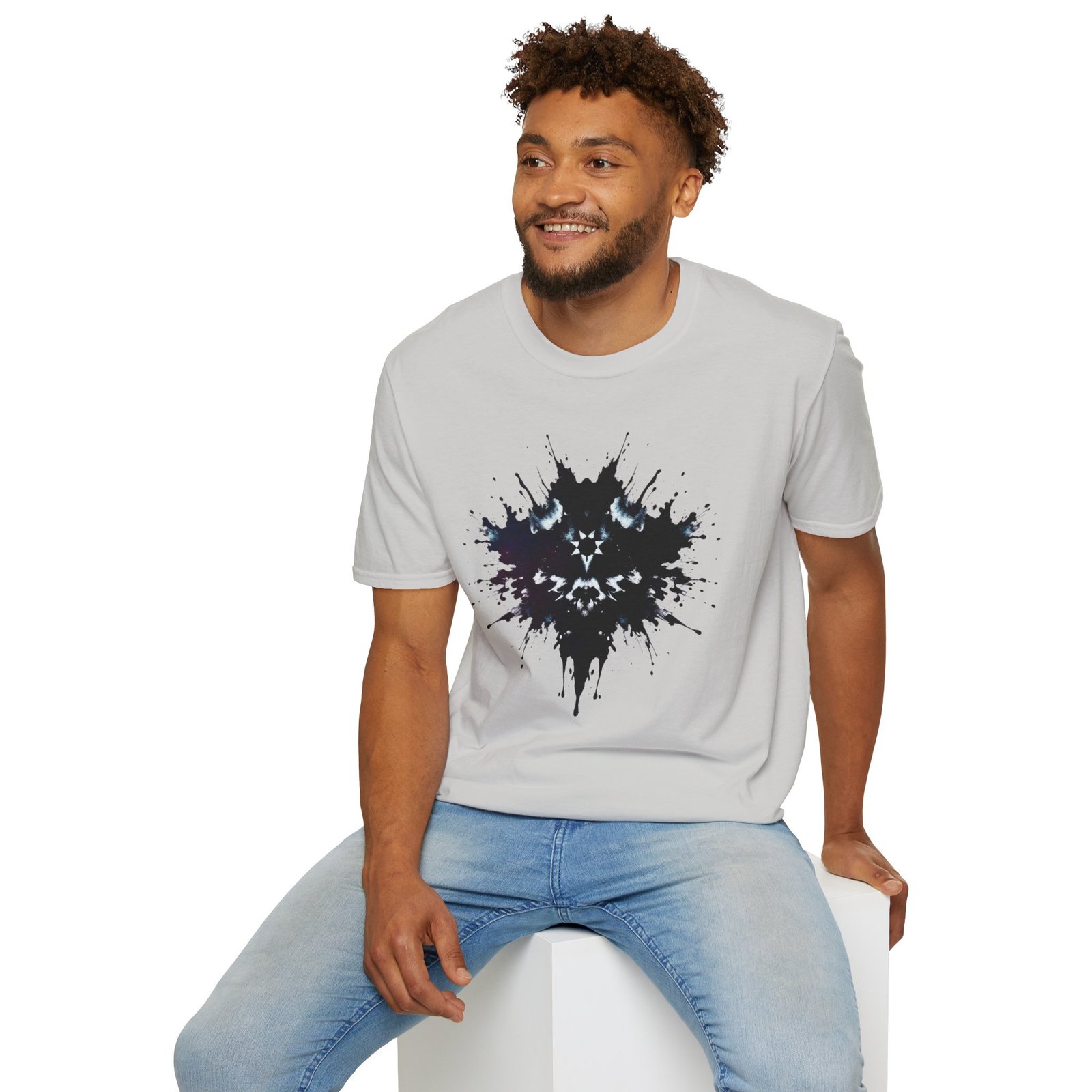 Inkblot Graphic T-Shirt — Rorschach Splash Art Tee - Image 23