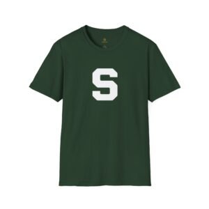 Letter S Varsity T-Shirt — Retro Block Initial Tee