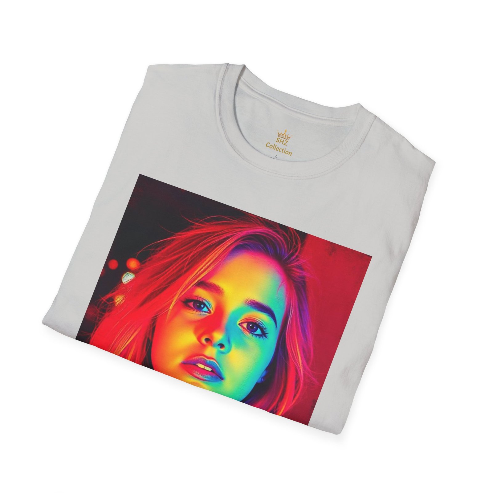 Rainbow Portrait T‑Shirt — Colorful Neon Face Art Tee - Image 25