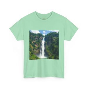 Waterfall Photo Tee — Scenic Nature Landscape T-Shirt