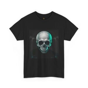 Skull Portrait Tee — Neon Skull Graphic T‑Shirt