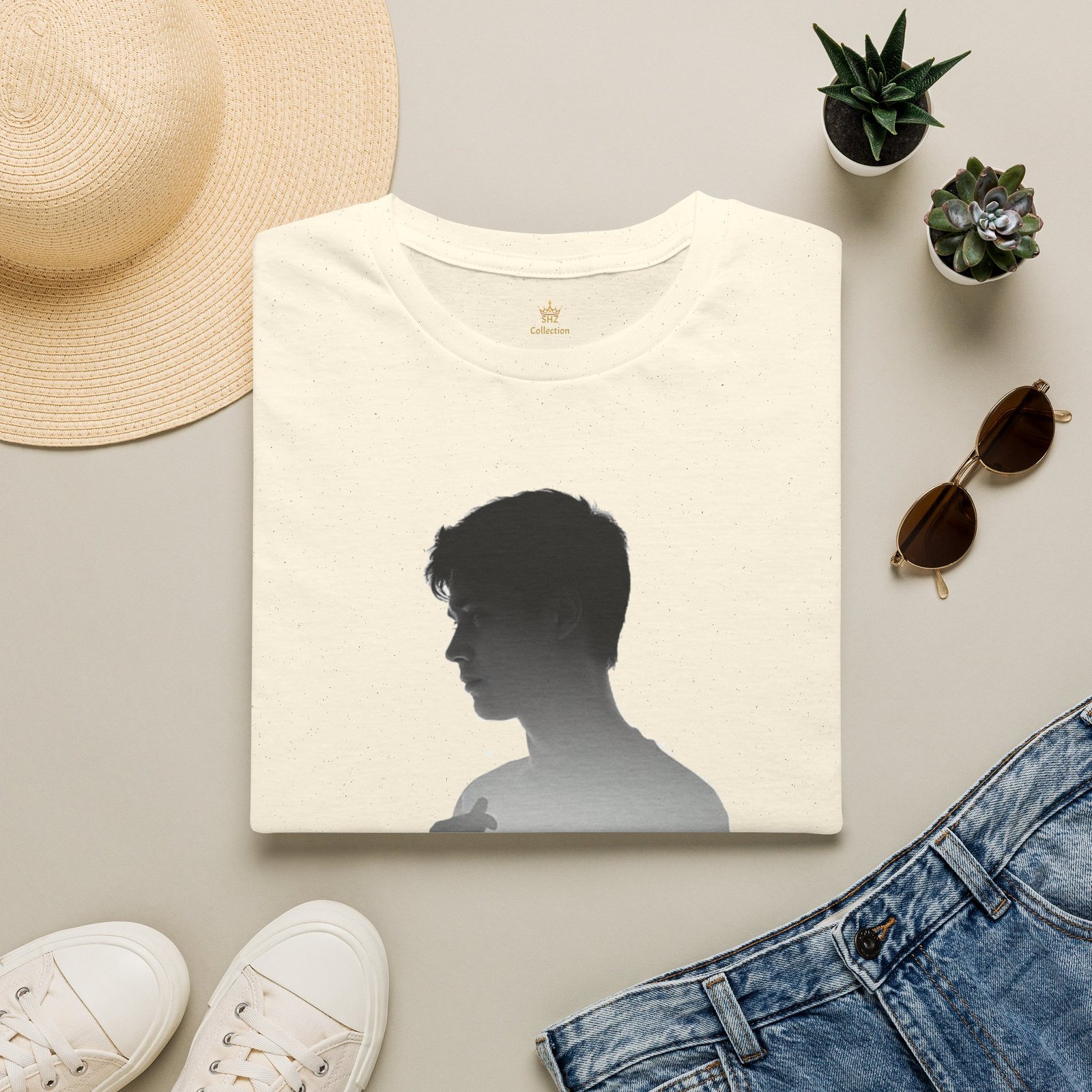 Silhouette Forest T-Shirt — Double Exposure Portrait Tee for Nature Lovers - Image 28